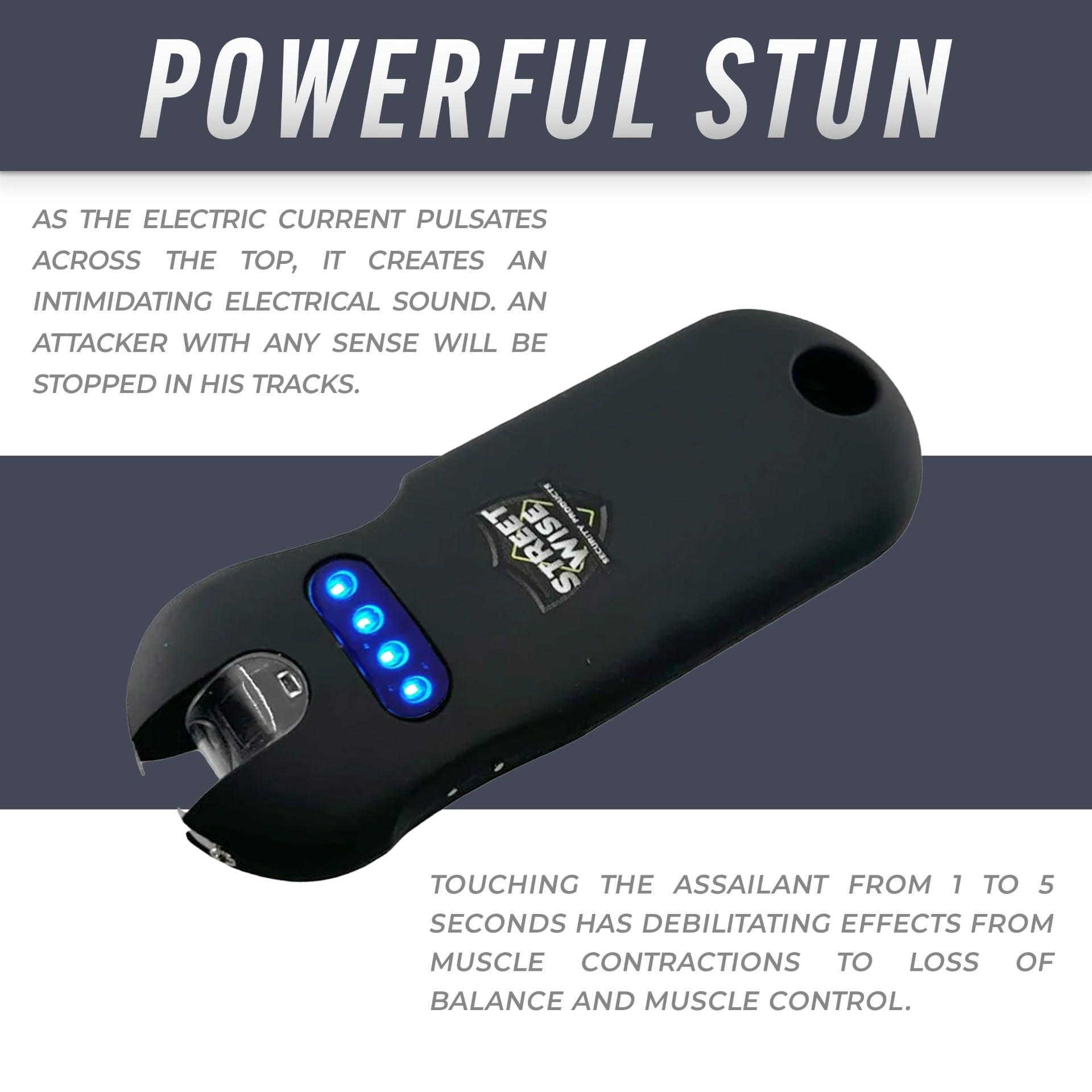 Streetwise Smart 24,000,000 Mini Stun Gun Keychain with Quick-Release, Rechargeable LED Flashlight – Self Defense Stun Gun for Women – Touch-Sensing Safety, Portable Personal Protection - Image 6