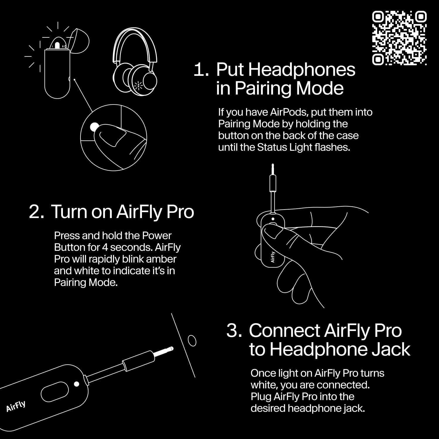 Twelve South AirFly Pro | Bluetooth Wireless Transmitter/Receiver Adapter for 2 Headphones, Audio Sharing, Compatible with 3.5mm aux Jack for Airplanes, TV, Gym, Stereo, and Travel, 25+ Hr Battery - Image 9