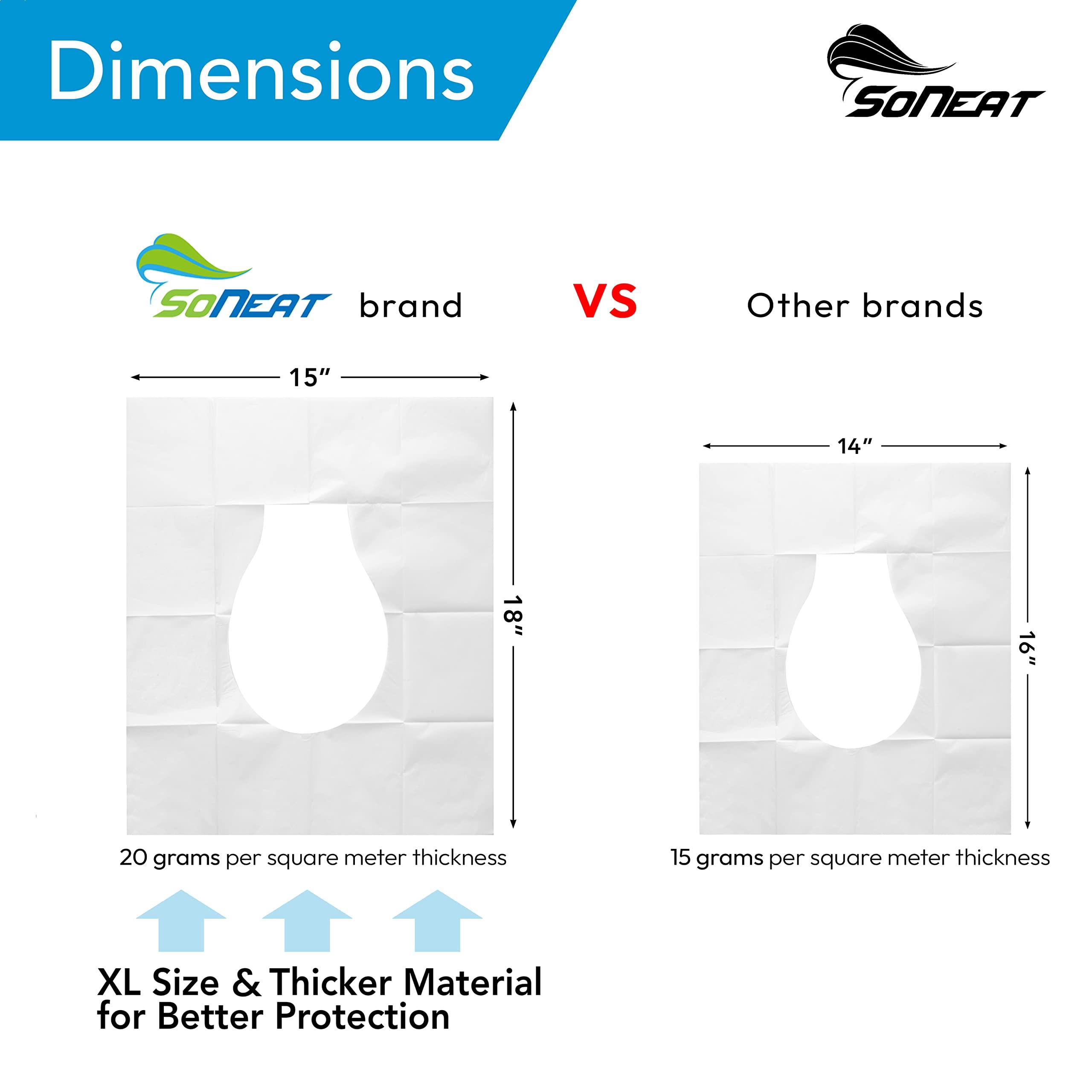 Disposable Toilet Seat Cover - 100 Count Large Flushable Toilet Seat Covers for Travel, Disposable Toilet Seat Cover for Kids, Potty Training & Public Restrooms, Travel Size Paper Seat Covers - Image 3