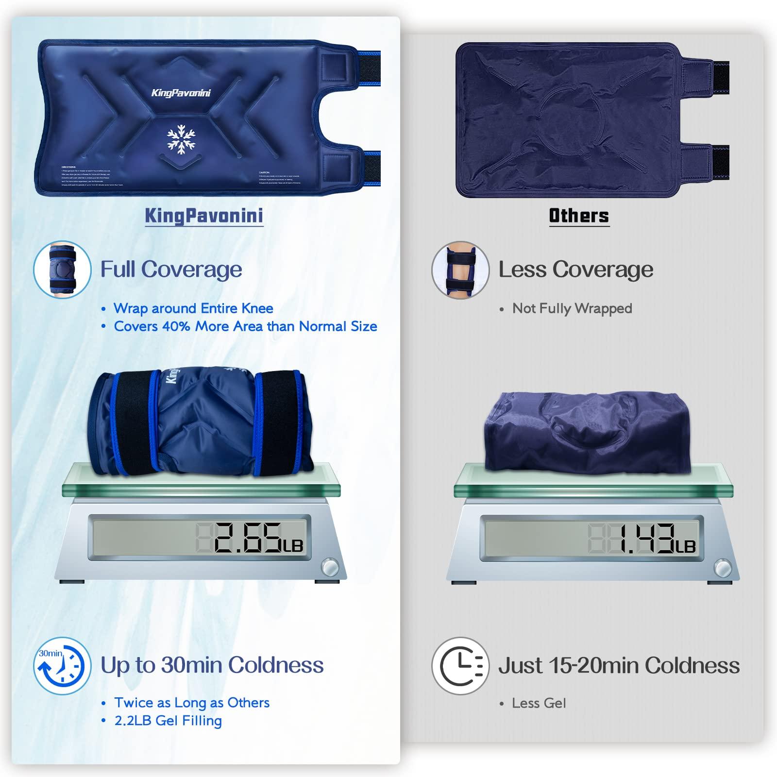 XXL Knee Ice Pack Wrap Around Entire Knee After Surgery, Reusable Gel Pack for Injuries, Large Ice Pack for Pain Relief, Swelling, Surgery, Sports Injuries, 1 Pack - Image 4