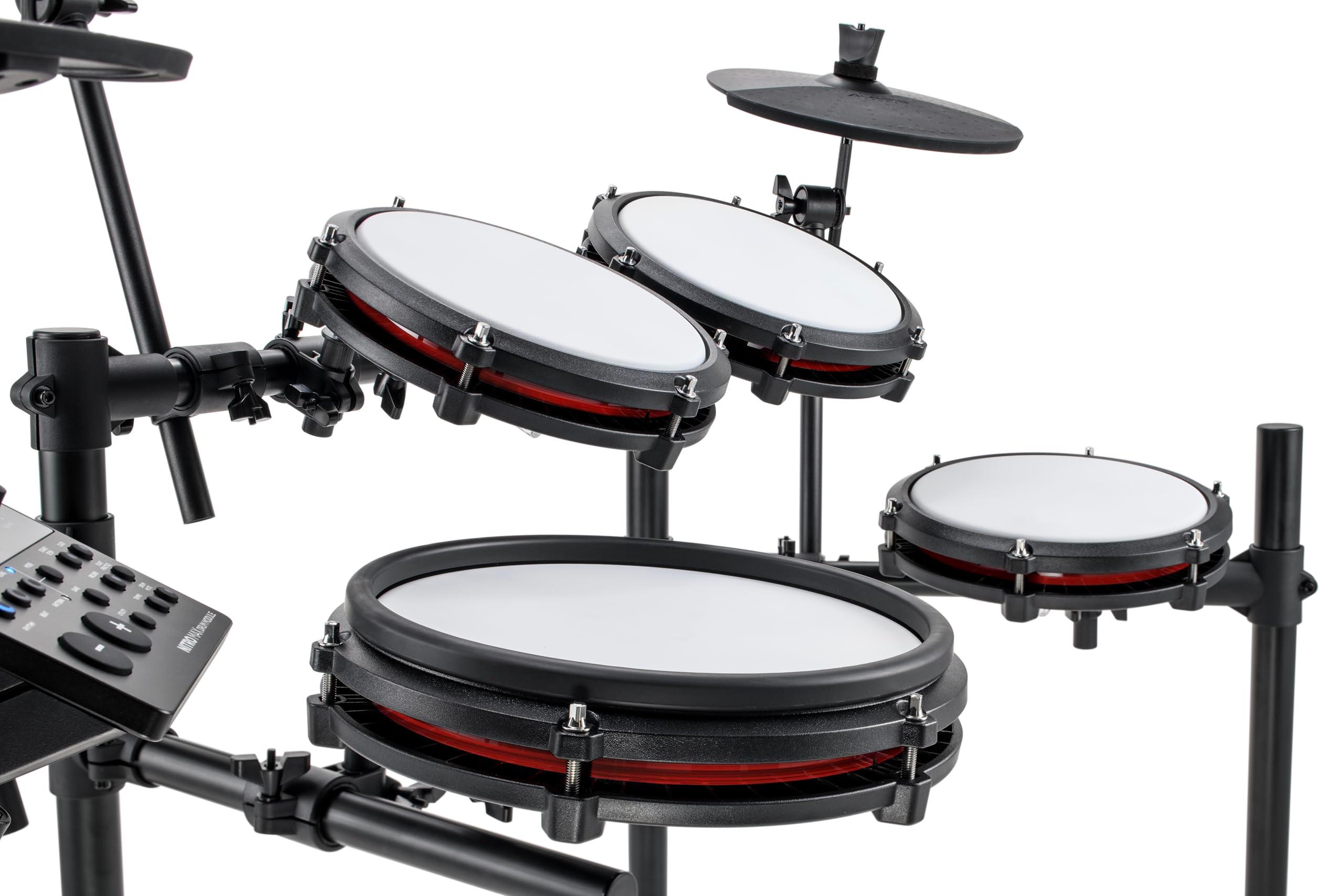 Alesis Nitro Max Kit Electric Drum Set with Quiet Mesh Pads, 10" Dual Zone Snare, Bluetooth, 440+ Authentic Sounds, Drumeo, USB MIDI, Kick Pedal - Image 9