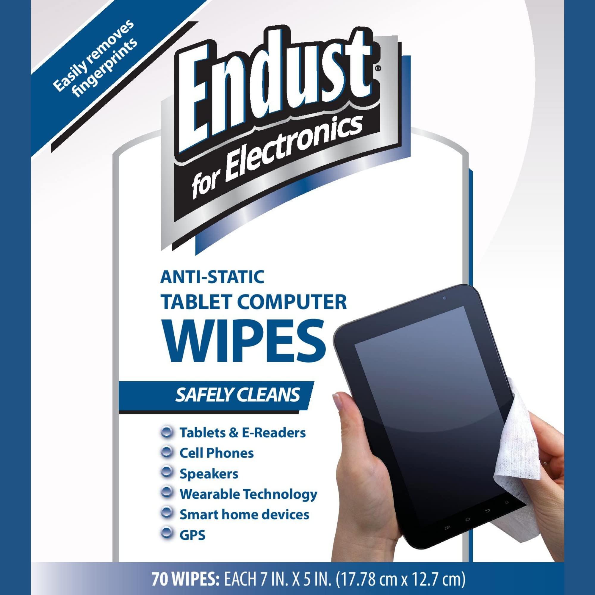 Endust For Electronics Screen Cleaner Wipes, Electronics Surface Cleaning Wipes, For Tablet, E-Reader, Monitor, Laptop, Phone, TV, GPS, Pre-Moistened, Alcohol & Ammonia Free, 140 Count (Pack of 2) (11506+12596) - Image 7