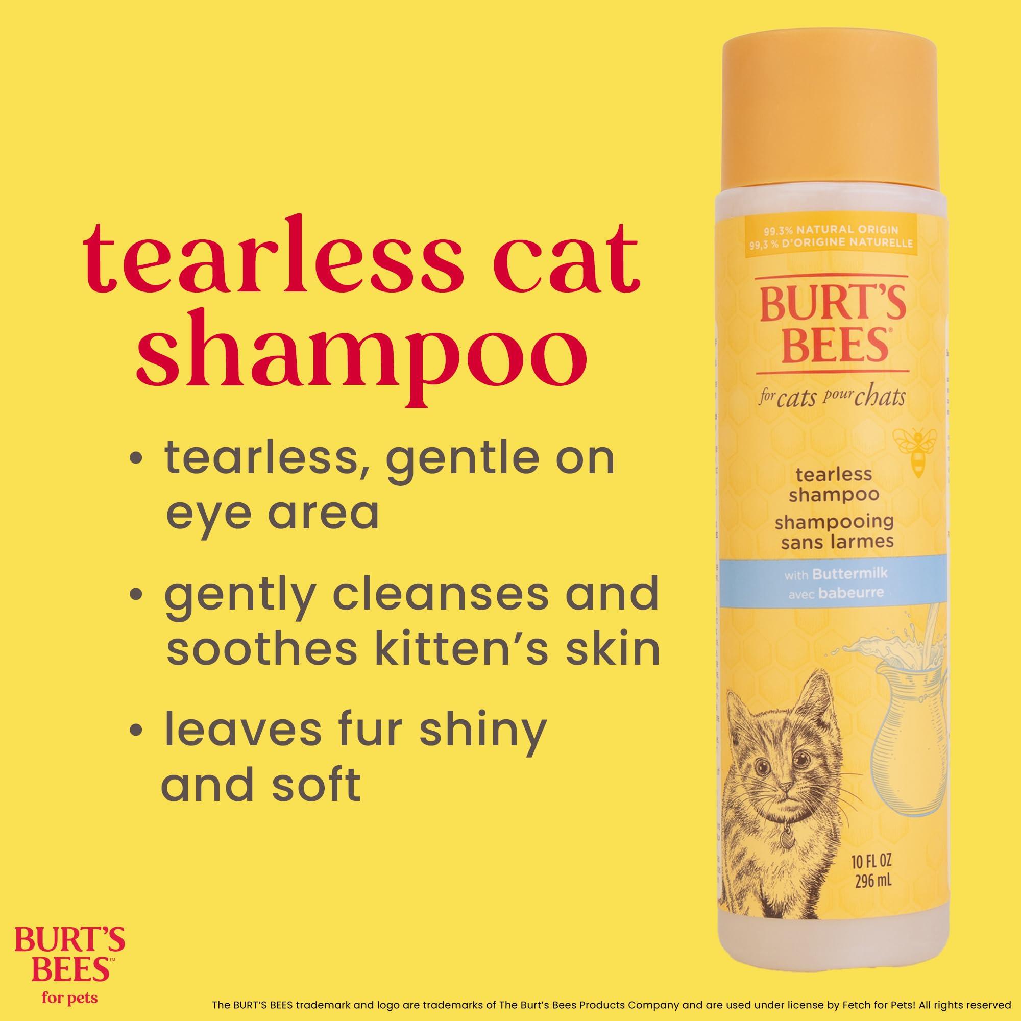 Burt's Bees for Pets Tearless Kitten Shampoo with Buttermilk, 99.3% Natural Origin Formulas, Pet Shampoo for Cats, Gentle Cat Shampoo, Cat Shampoo for Itchy Skin, 10 oz - Image 6