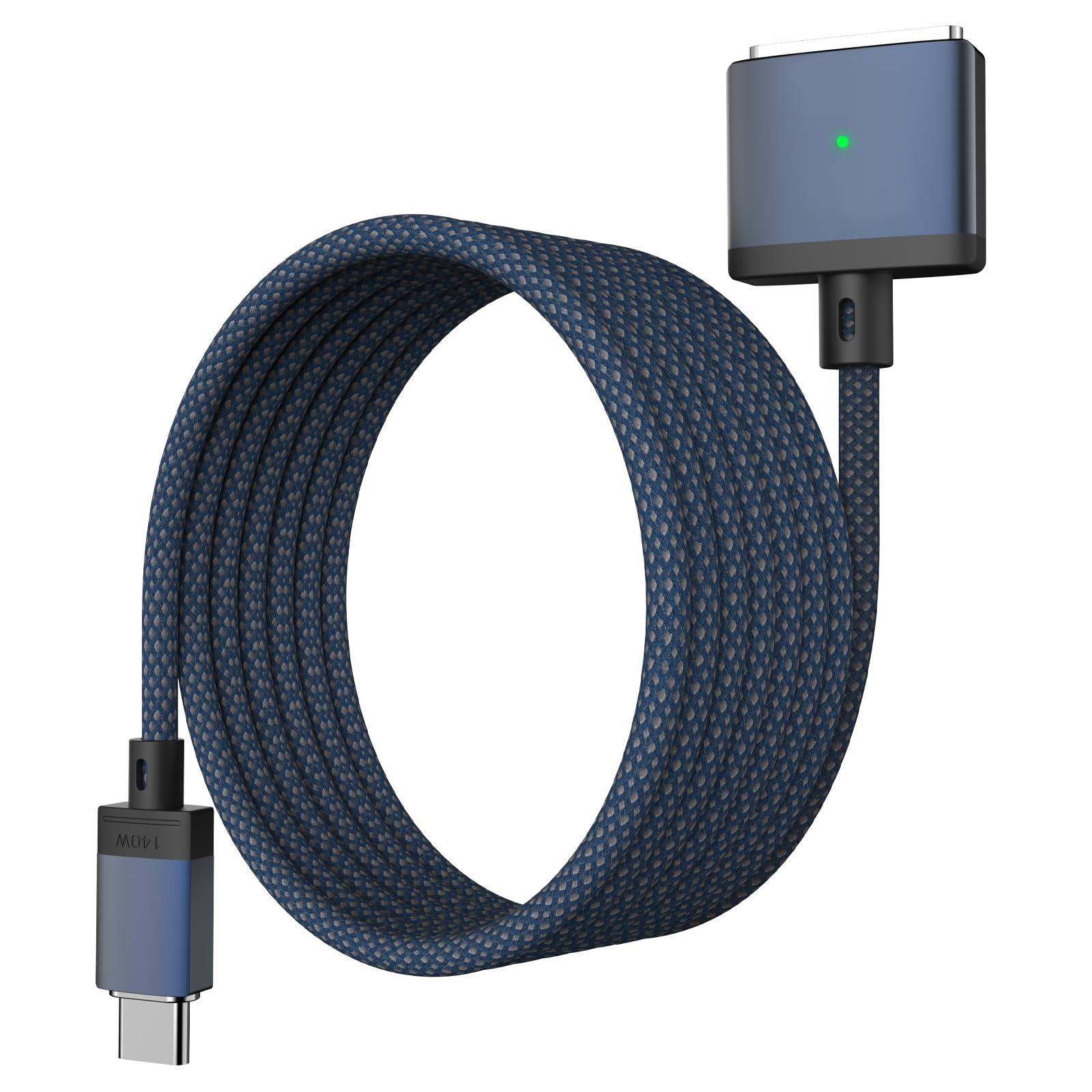 Aurioen USB-C to Magnetic 3 Cable Compatible with Magsafe Charging Cable for 14” 16” MacBook Pro 2024 M3 Pro & Max, MacBook Air 2022 M2, MacBook Pro 2023 M2 Pro & Max - 6.6ft