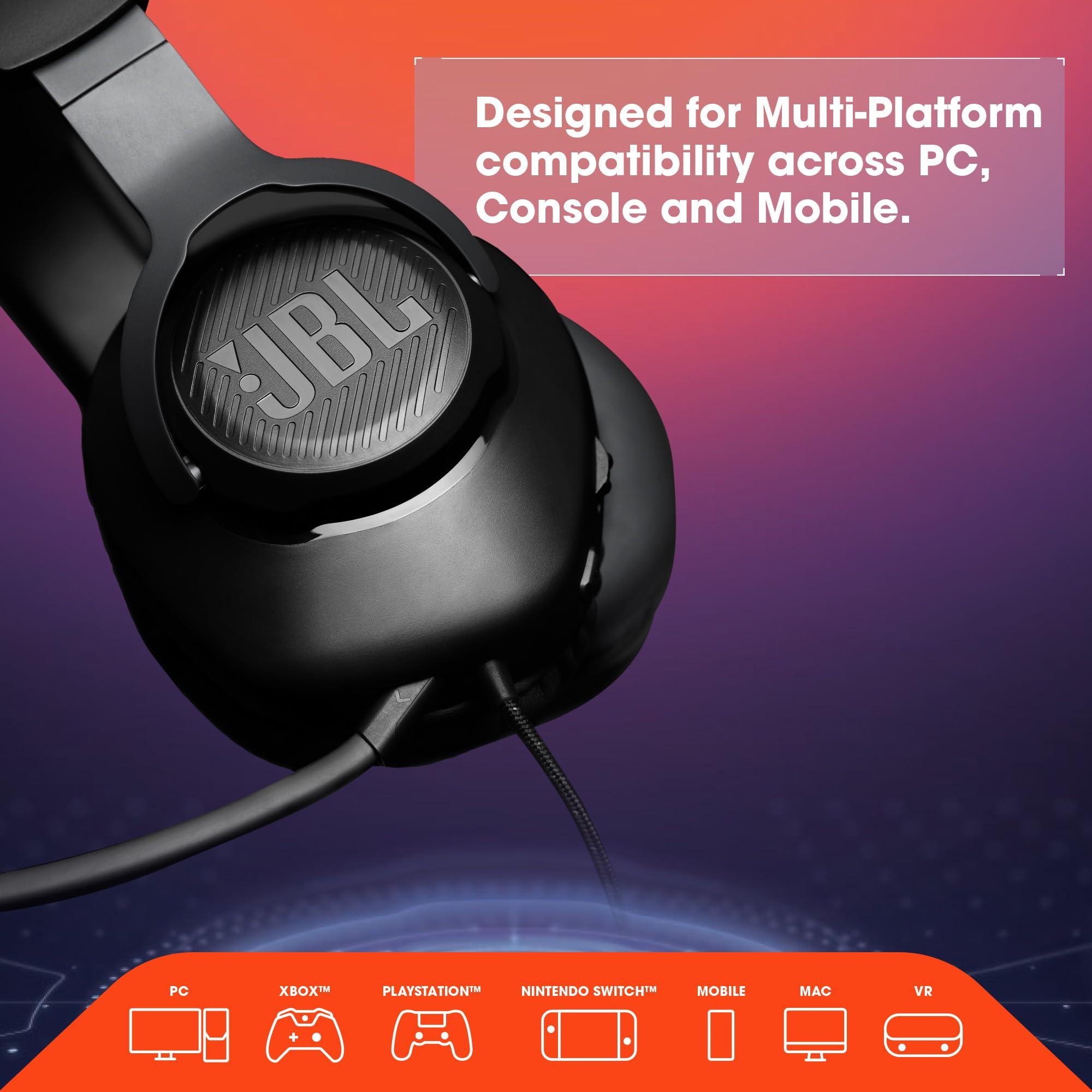 JBL Quantum 100 - Wired Over-Ear Gaming Headphones - Black, Large - Image 3
