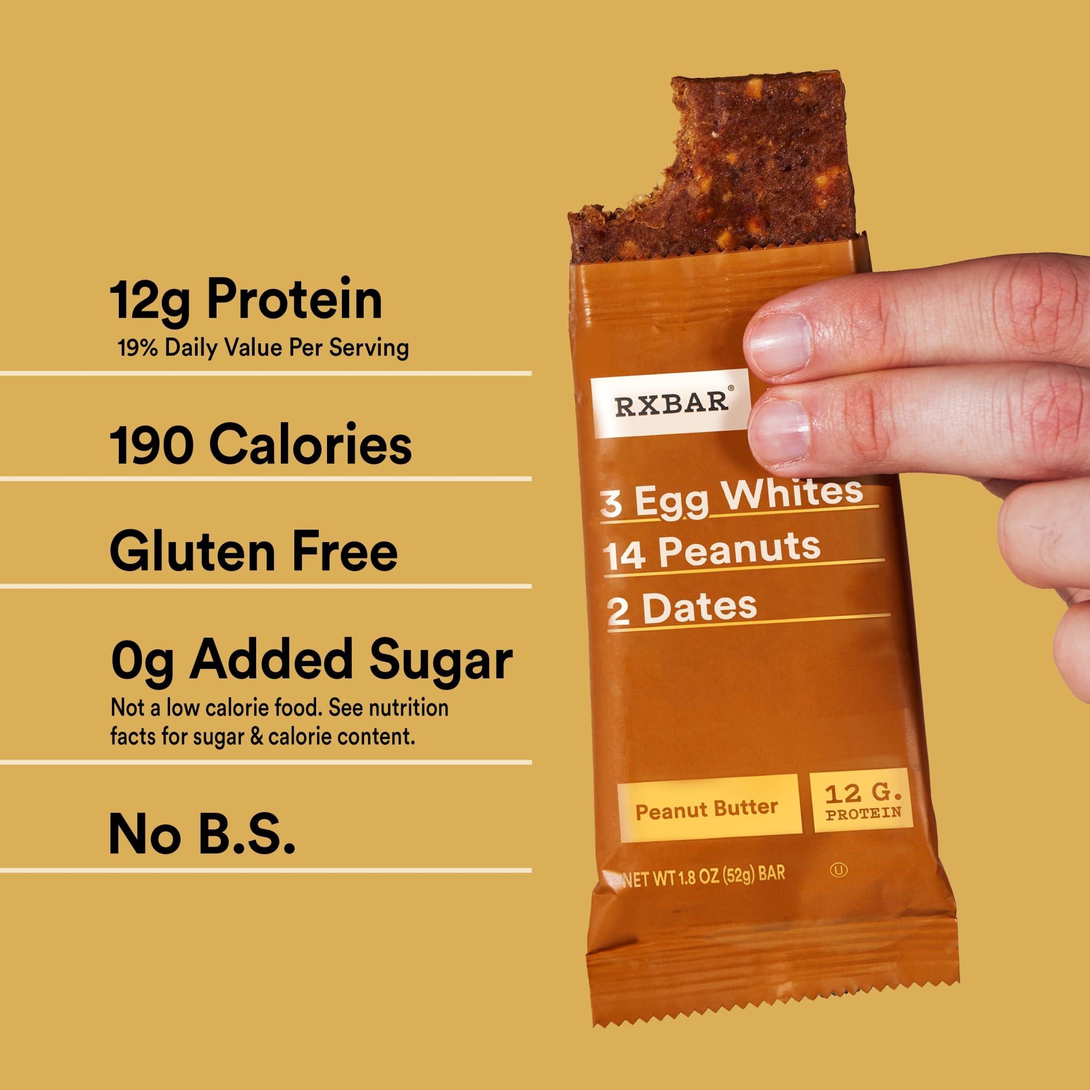 RXBAR Protein Bars, 12g Protein, Gluten Free Snacks, Snack Bars, Peanut Butter, 22oz Box (12 Bars) - Image 7