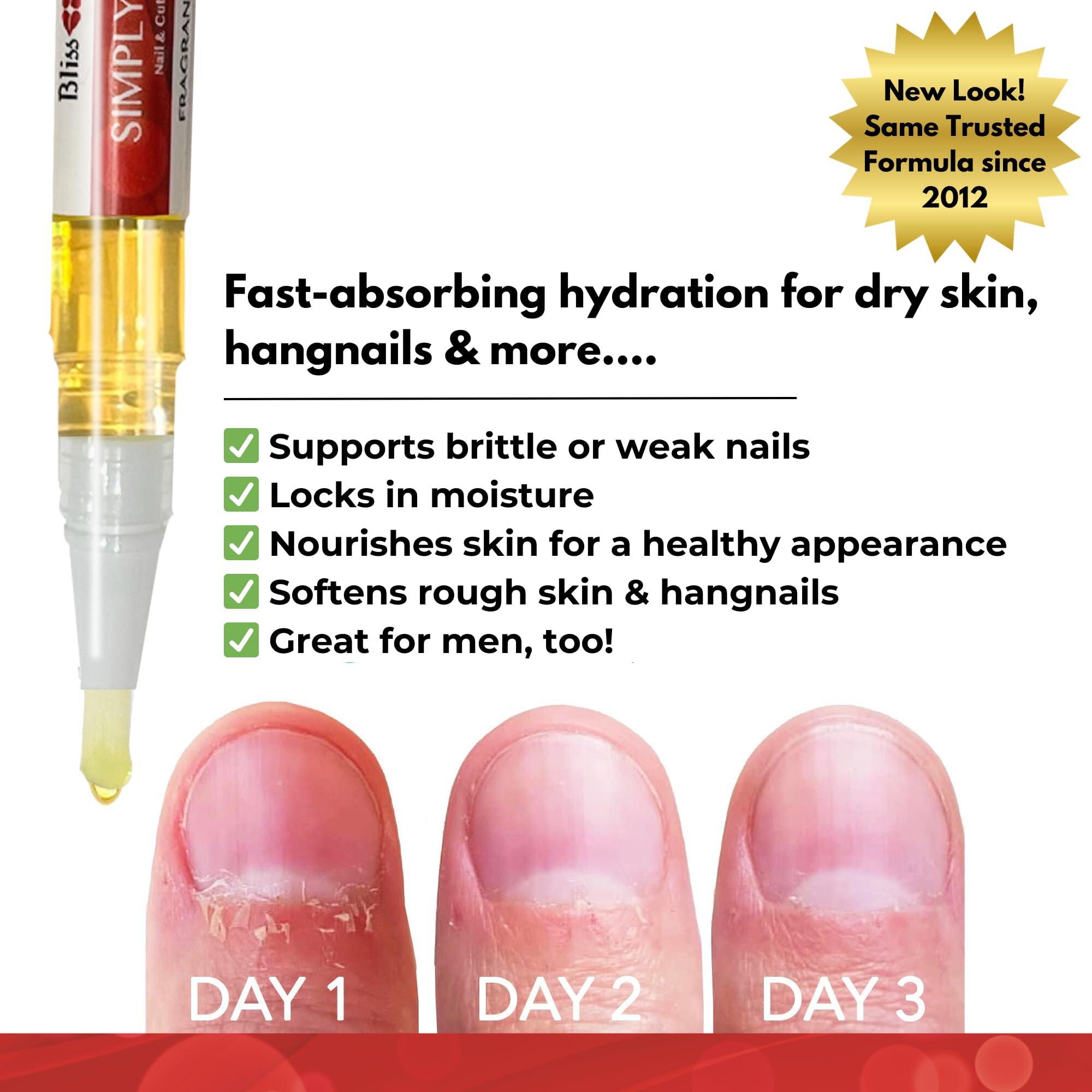 Bliss Kiss | Fragrance Free 4 Nail Oil Cuticle Pens w/Vitamin E & Jojoba⏤Nail Strengthener Nail Growth and Strengthening Serum for Brittle, Peeling, Breaking, Thin nails - Image 2