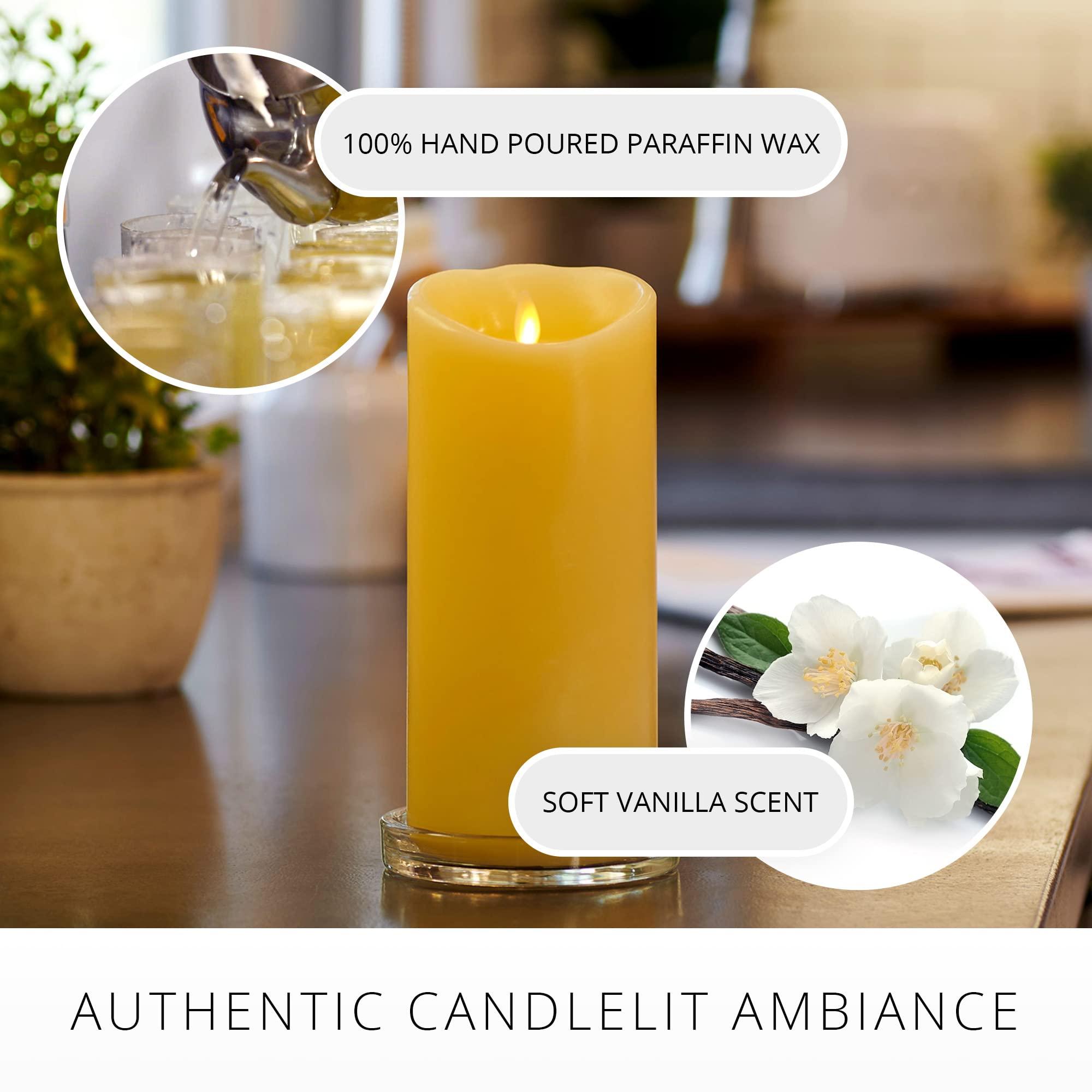 Luminara Moving Flame LED Pillar Flameless Candle, 9-inch, Vanilla Honey Scented, Ivory - Image 5
