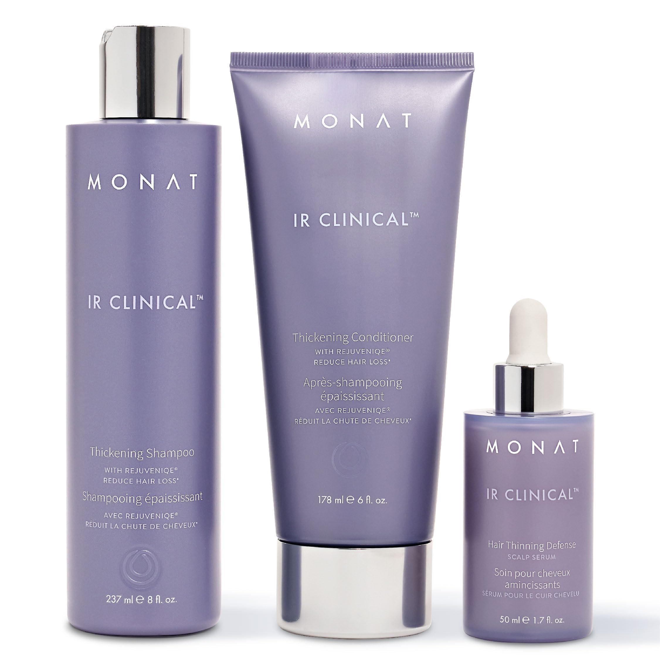 MONAT IR Clinical System – Complete Hair Care Restoration Kit with Thickening Shampoo, Conditioner & Thinning Defense Serum – Strengthens, Protects, & Revives Hair for Thicker, Fuller-Looking Results - Image 1