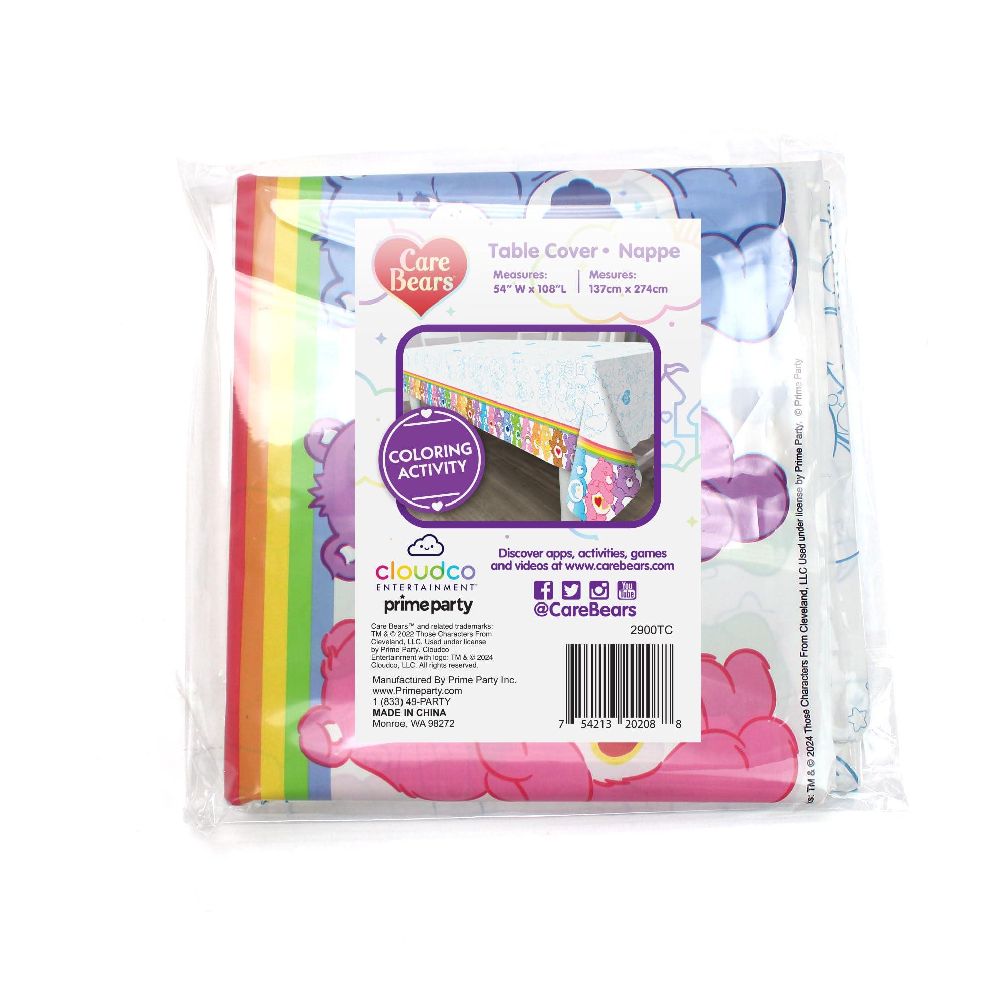 Care Bears Plastic Table Cover - 54" x 108" Disposable Plastic Tablecloth- Perfect for Kids' Birthday Parties, Baby Showers, Family Gatherings, and 80s Themed Events - Image 2