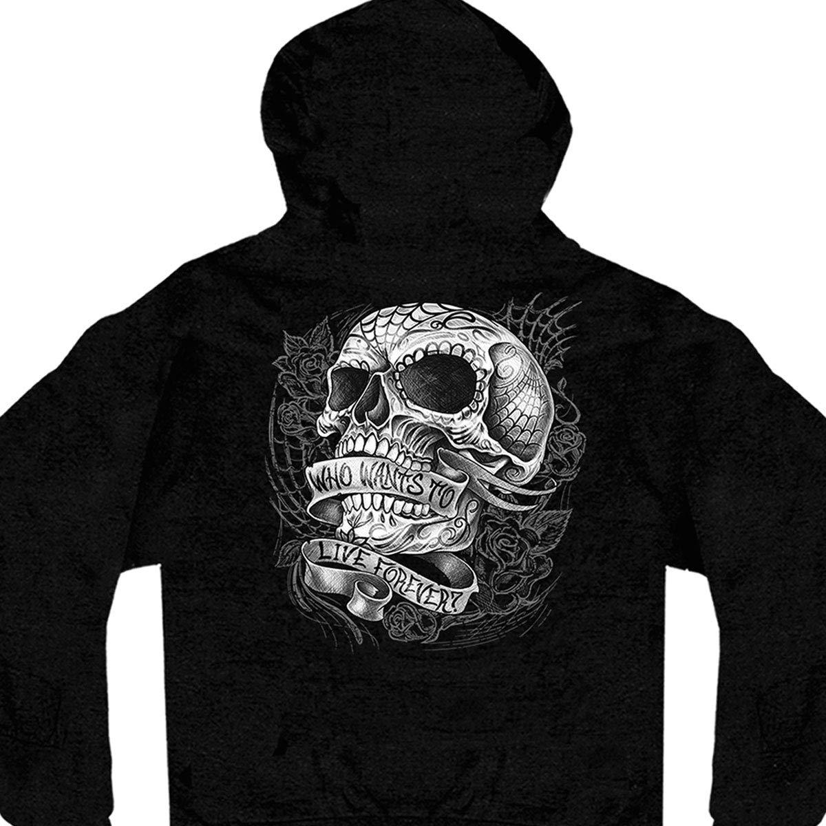 Hot Leathers Men's Sweet Demise Zip Up Hooded Sweat Shirt - Image 5