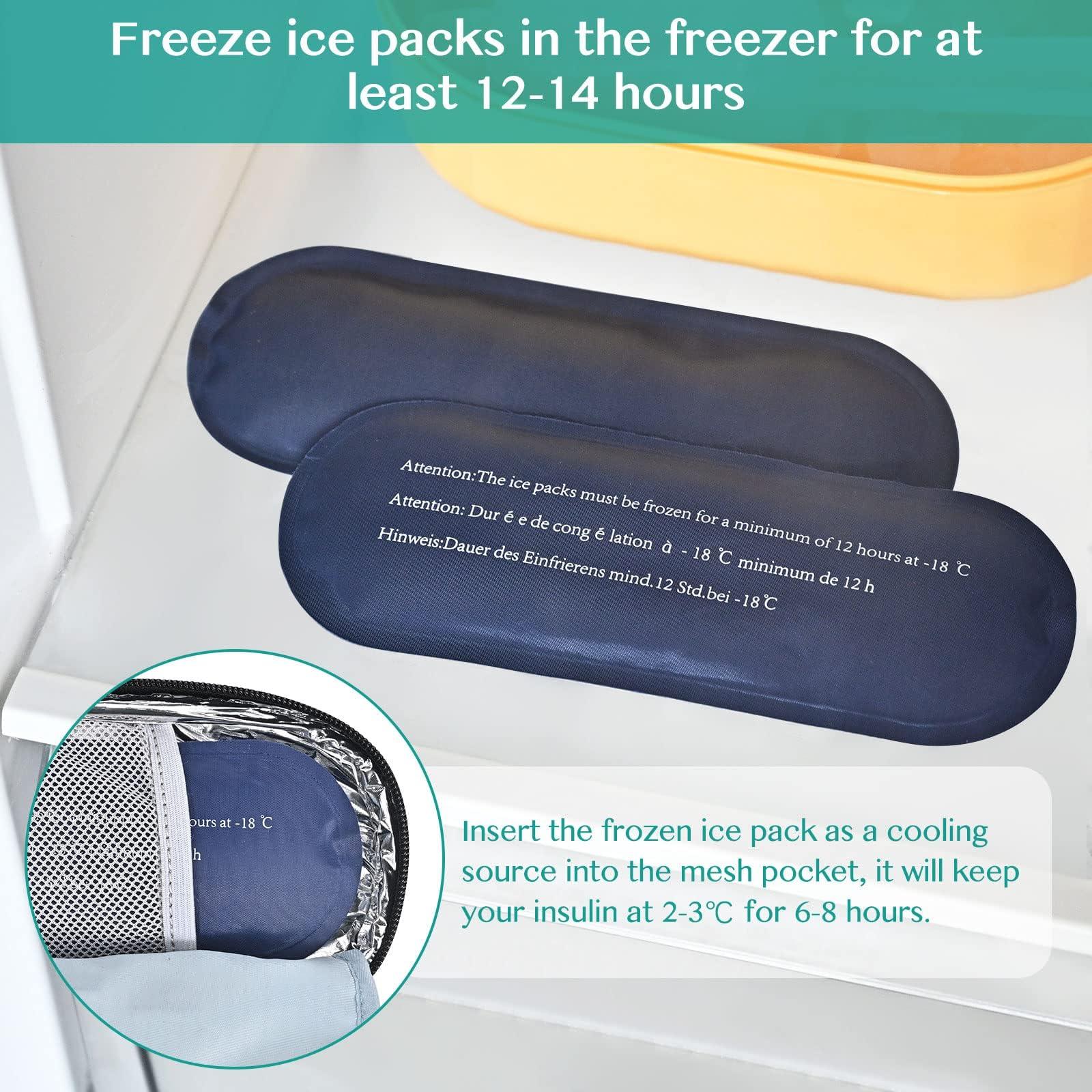 Olaismln Insulin Cooler Travel Case, Diabetic Travel Bag for Insulin Pens, Small Insulated Medicine Carrying Case with 2 TSA Approved Ice Packs - Image 5