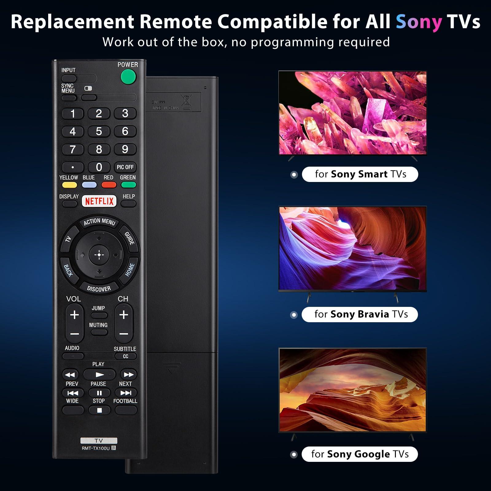 Universal for Sony TV Remote Control Replacement Compatible with Sony Bravia Smart LCD LED HD TVs RMT-TX100U - Image 2