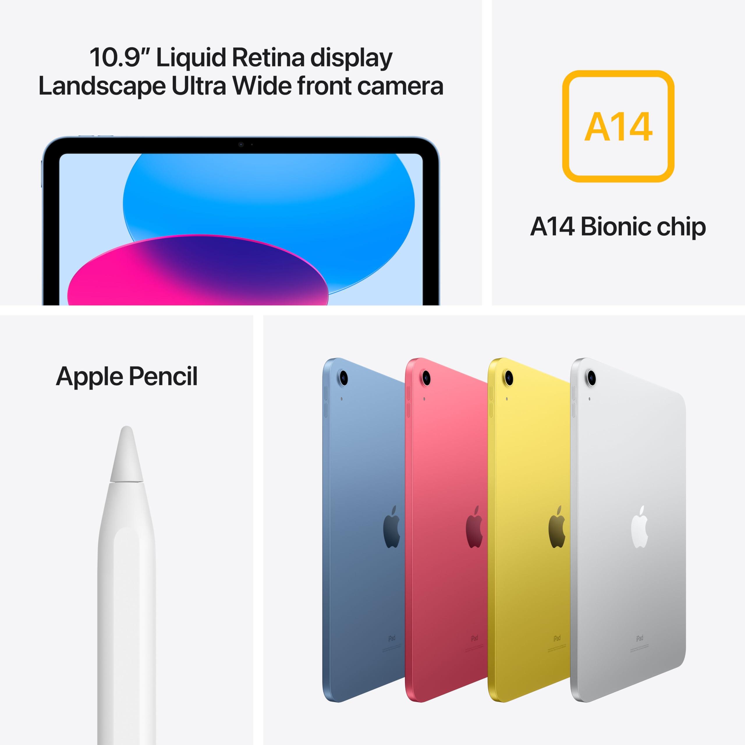 Apple iPad (10th Generation): with A14 Bionic chip, 10.9-inch Liquid Retina Display, 256GB, Wi-Fi 6, 12MP front/12MP Back Camera, Touch ID, All-Day Battery Life – Silver - Image 3