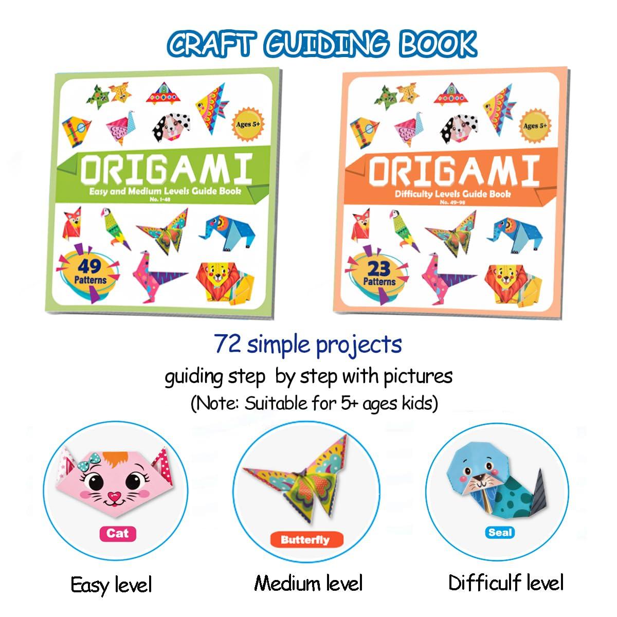 hapray Origami Kit for Kids Ages 5-8 8-12, with Guiding Book, 152 Paper with 72 Patterns, DIY Art and Craft Projects, Beginners Children's Day Gift Boy Girl - Image 4