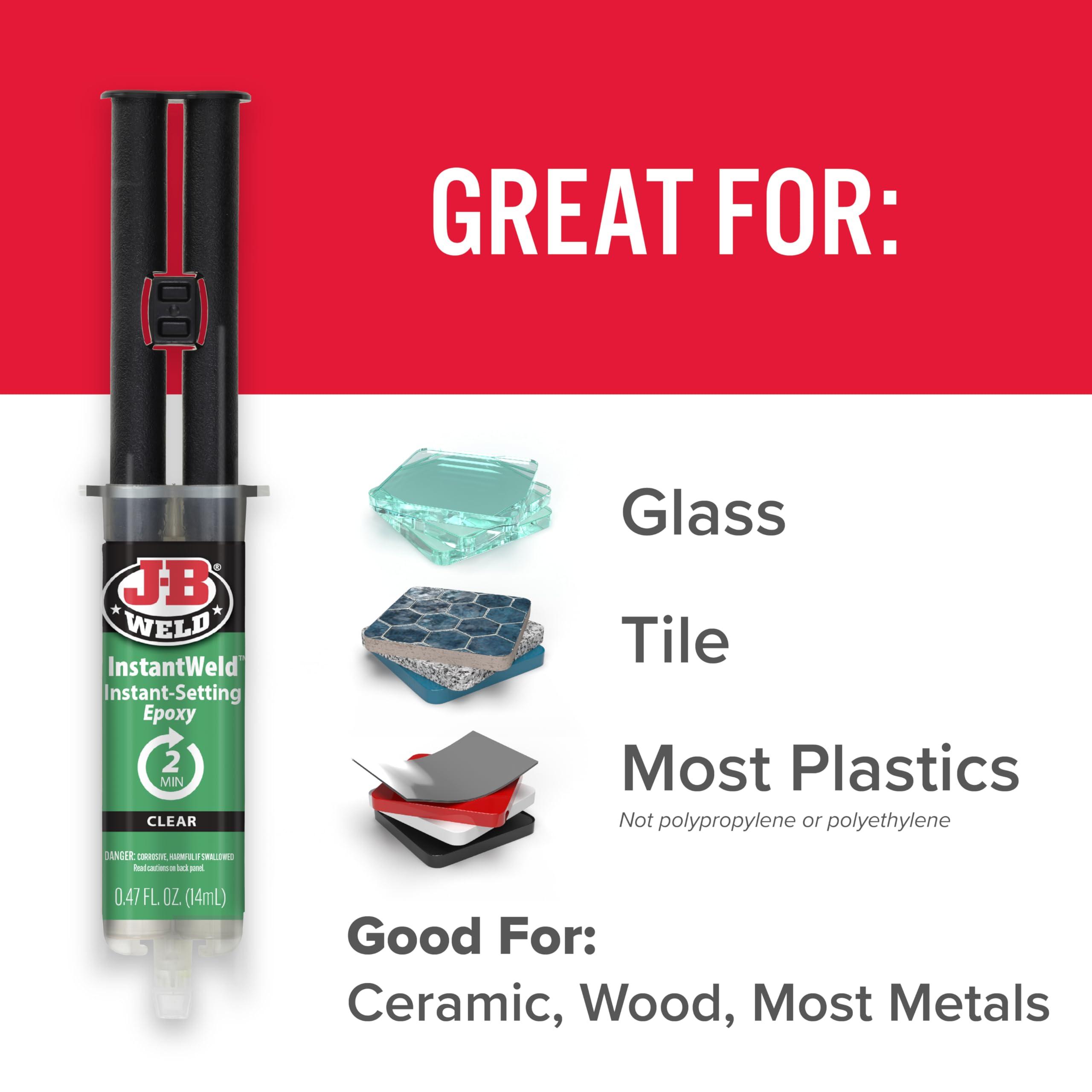 J-B Weld InstantWeld - Clear, 2 Minute Set Epoxy Adhesive, Static Mixer No Mess Application - 14ml - Image 5