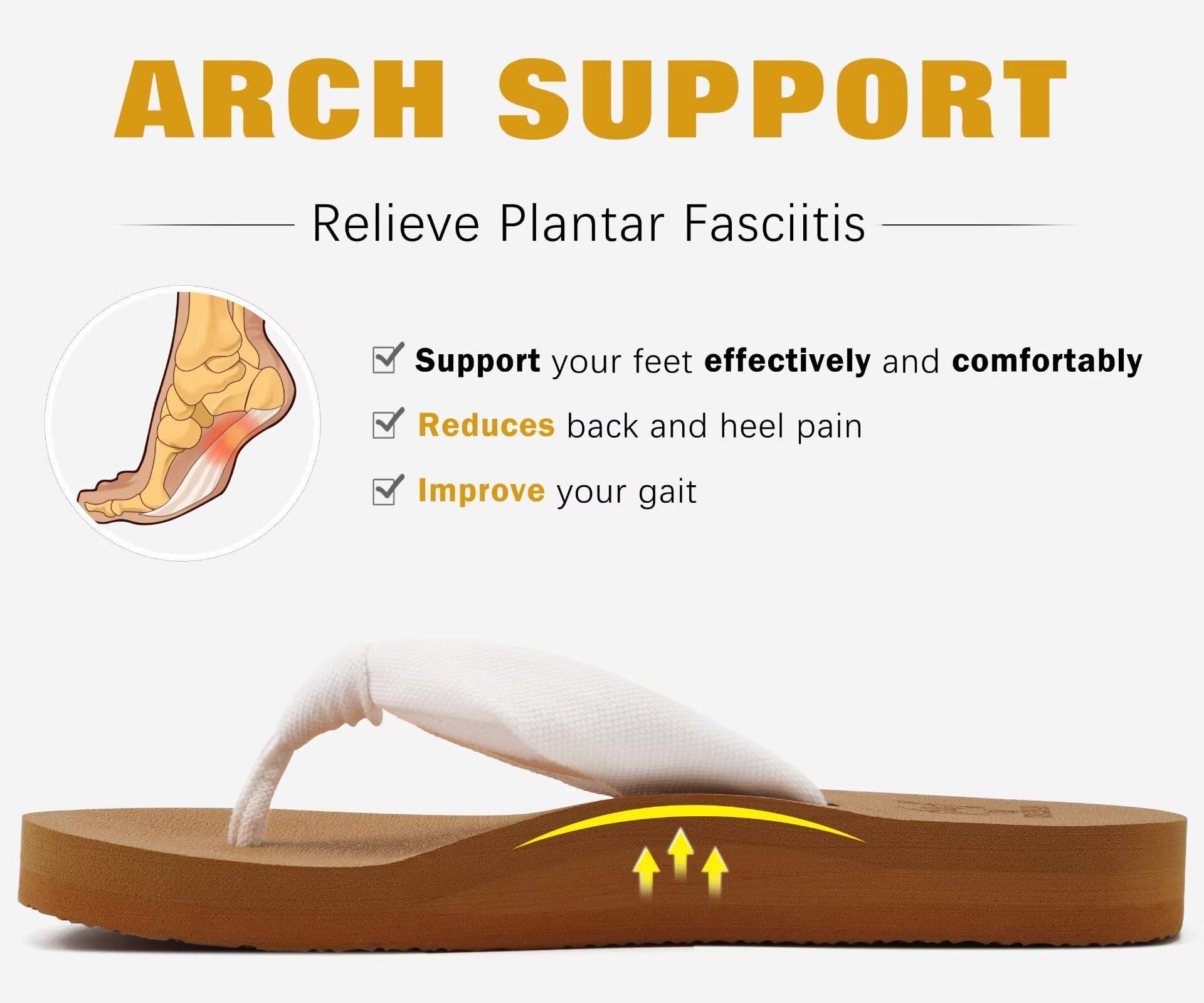KuaiLu Flip Flops for Women with Arch Support Yoga Mat Comfortable Summer Beach Walking Thong Cushion Sandals Slip On Indoor Outdoor - Image 4