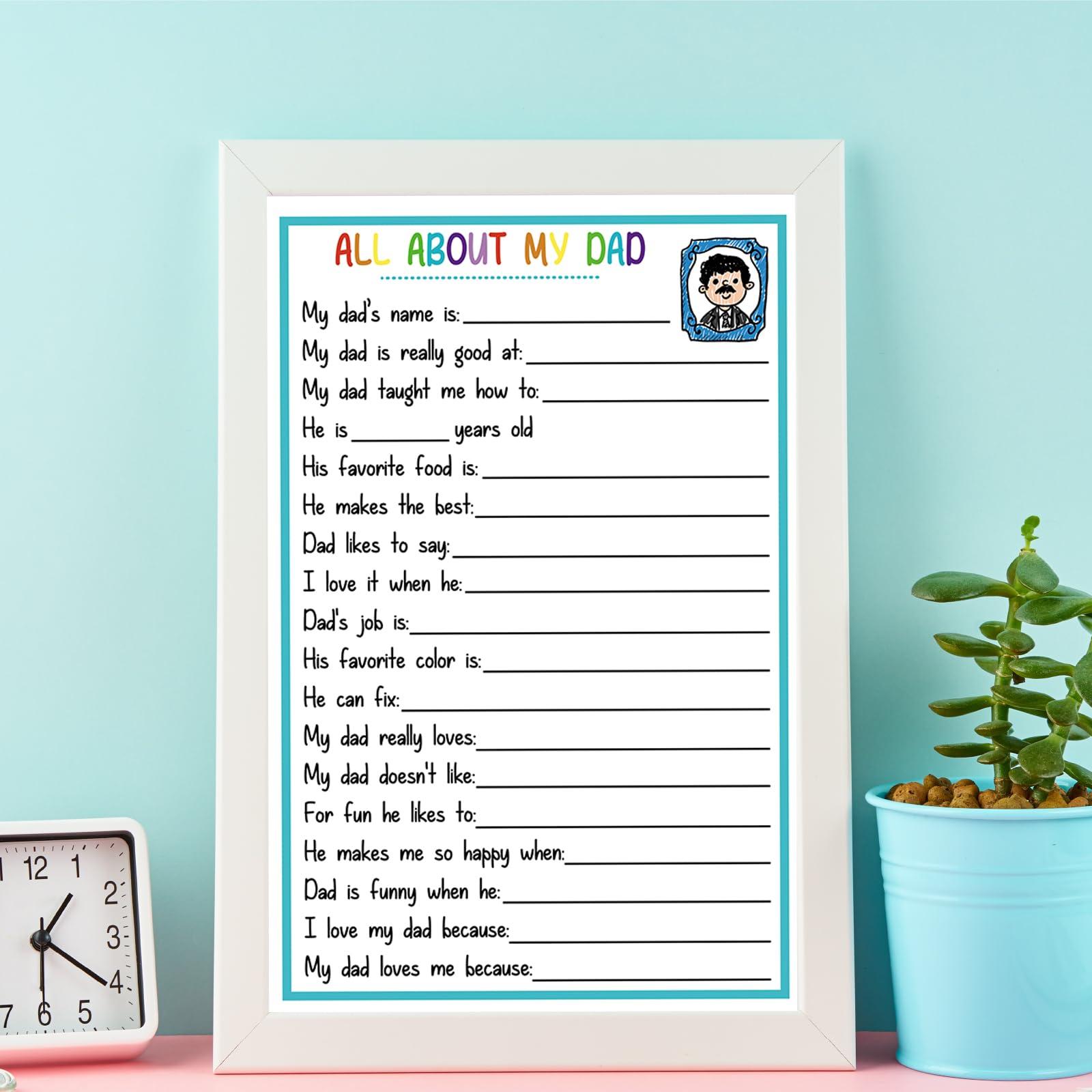 BENNLOOS Lovely Fill In The Blanks Father's Day Card for Dad, Funny Father’s Day Gift from Daughter Son, Happy Birthday Cards Gifts for Dad, Gift for Daddy - Image 6