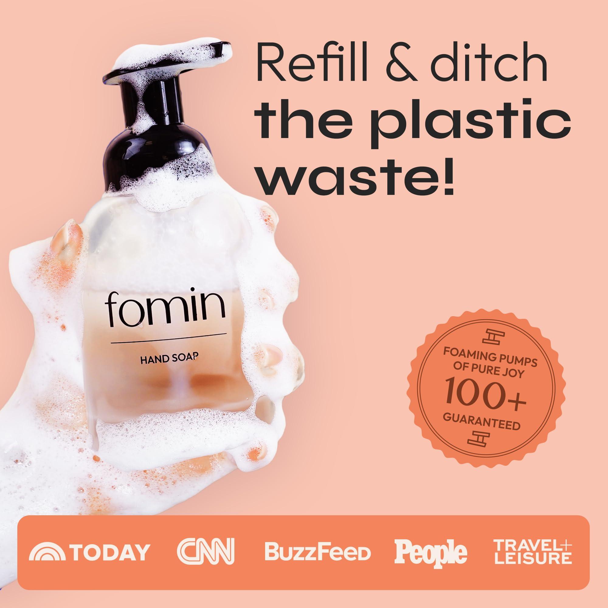 FOMIN Hand Soap Starter Kit - 6 Variety Pack of Foaming Hand Soap Refills + 1 Glass Dispenser - Eco-Friendly Foaming Hand Soap Tablets for All Skin Types - Makes 48 fl oz Soap - Image 2