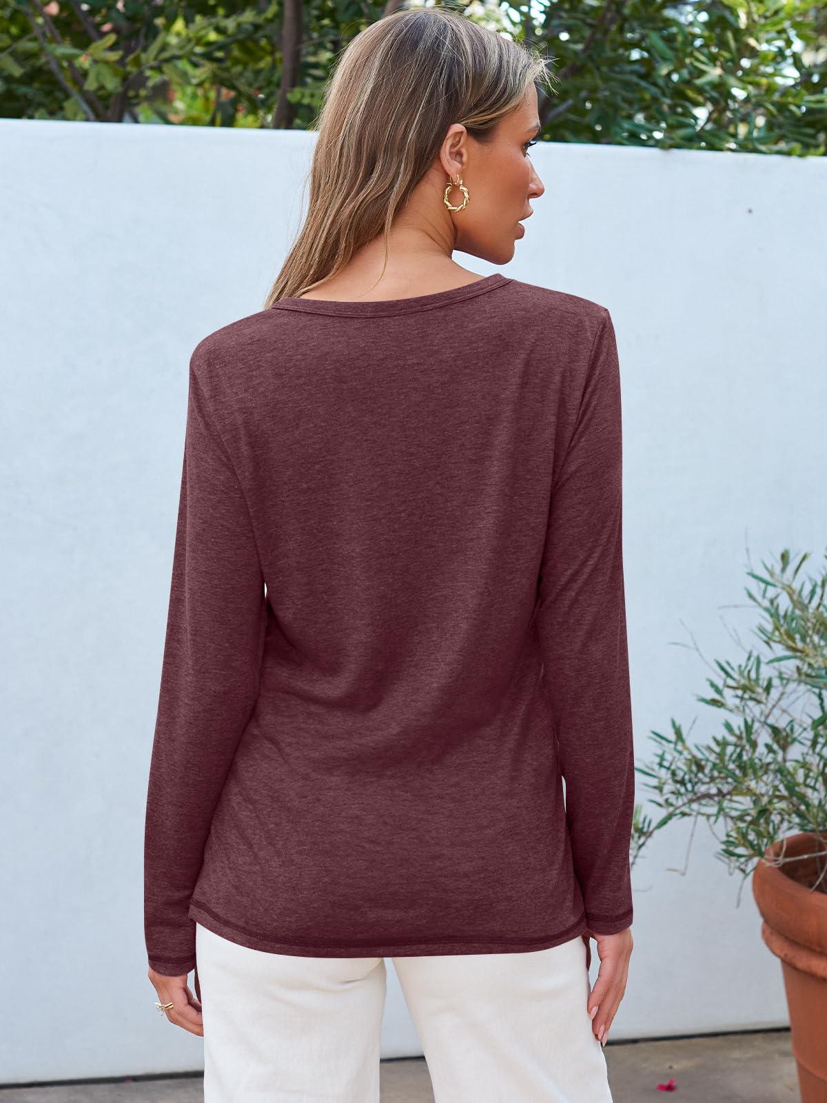 AUTOMET Long Sleeve Shirts for Women Business Casual Tops Fall Fashion Outfits Basic Workout Tees Beach Vacation Clothes 2025 - Image 4