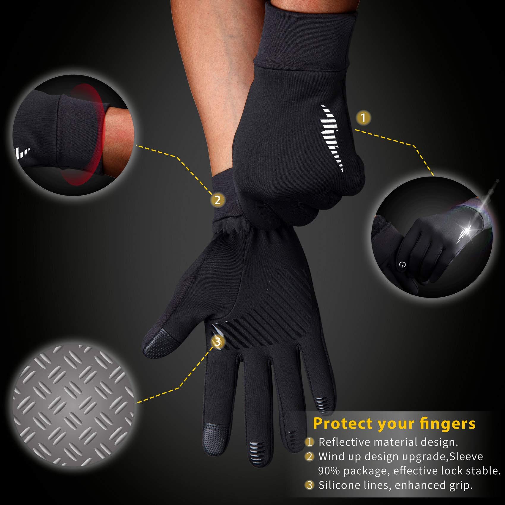 SIMARI Winter Gloves Women Men Ski Snow Gloves Liner Thermal Warm Touch Screen, Suit for Running, Cycling, Biking, Hiking, Driving, Walking, Typing, Freezer Work, Sports, Soccer, Shooting, Gaming 102 - Image 3
