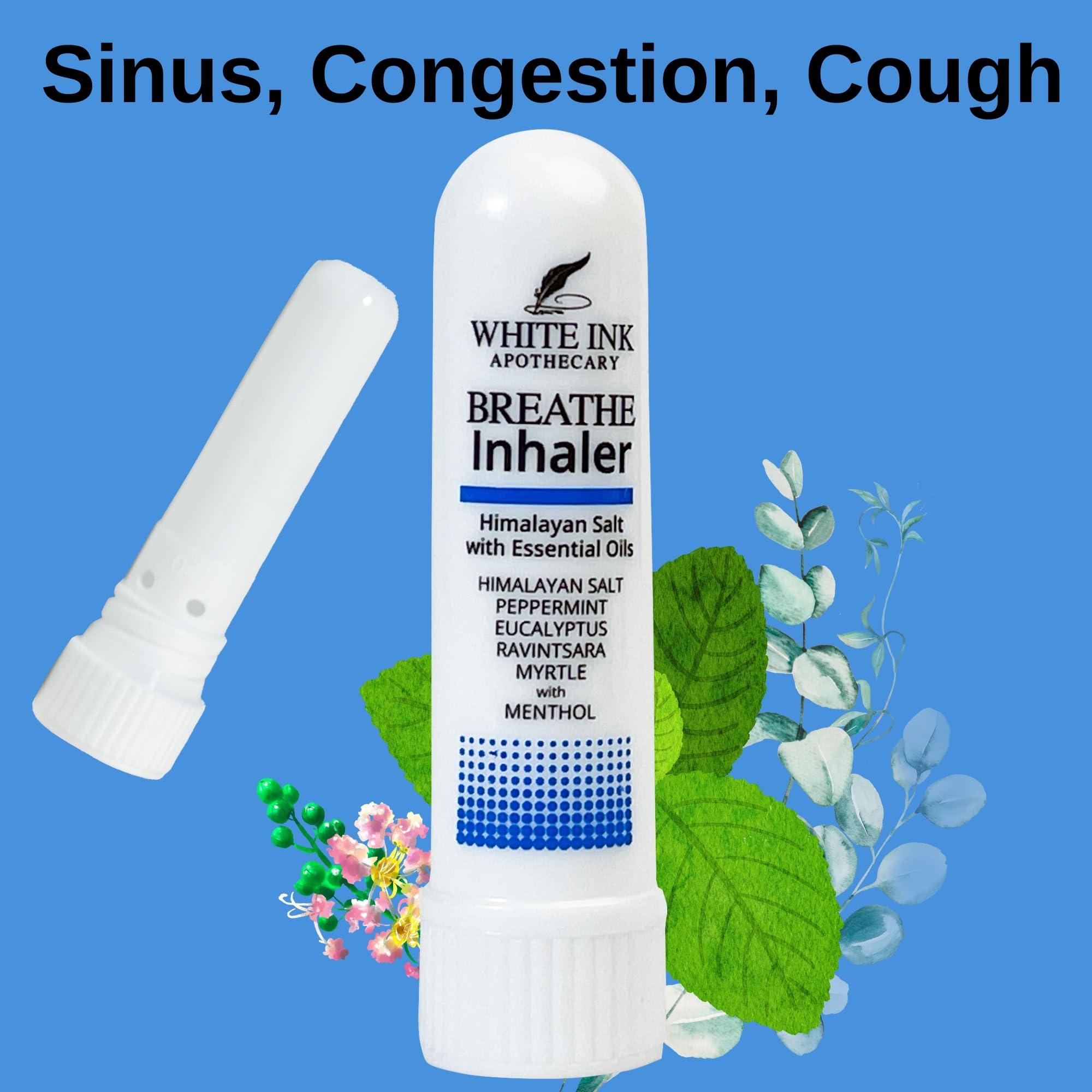 White Ink Breathe | Natural Essential Oil Inhaler Eucalyptus Peppermint | Congestion | Allergy | Focus | Aromatherapy Sinus Relief (1) - Image 3