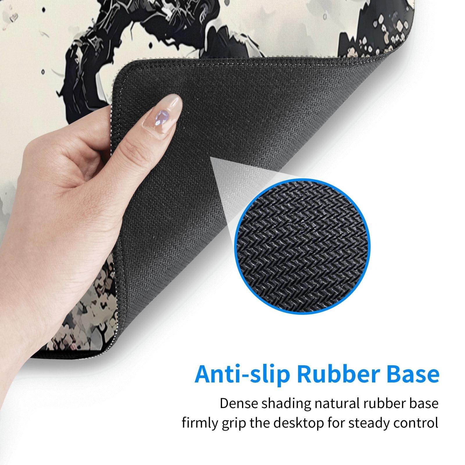 Japanese Mouse Pad, Large Japanese Desk Mat, XL Anime Gaming Keyboard Mat, Non-Slip Rubber Base, Big Extended Desk Protector for Home Office, 31.5”x11.8” - Image 4