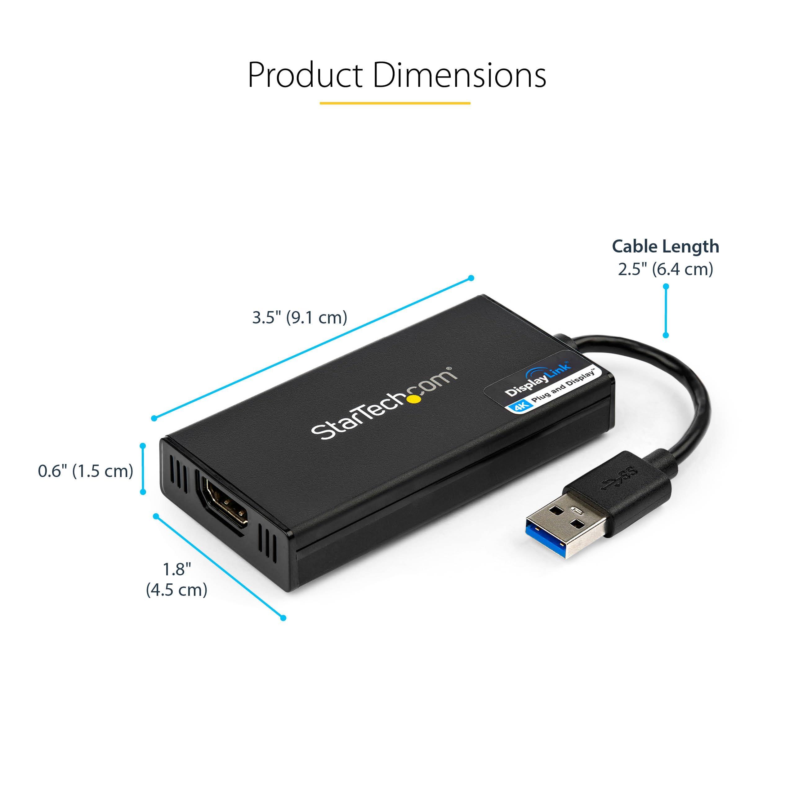 StarTech.com USB 3.0 to HDMI Adapter, 4K 30Hz UHD, USB to HDMI Display Adapter, External Adapter for Mac & Windows, TAA - Image 5