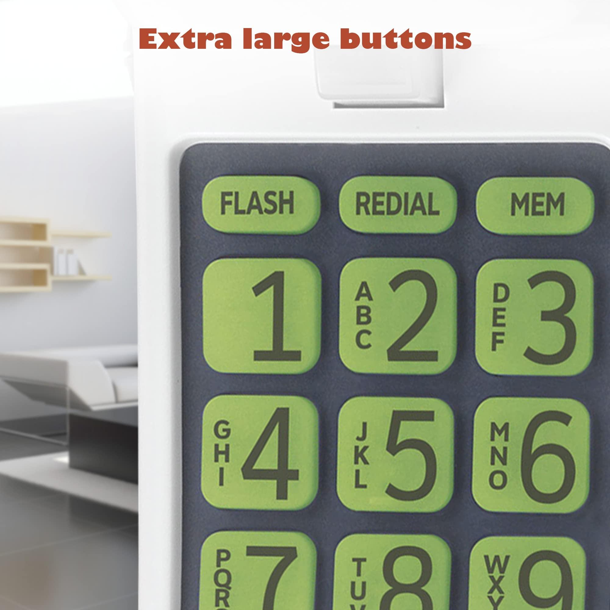 AT&T TRIMLINE 213 Corded Home Phone with Extra Big Buttons & Visual Ringer. No AC Power Required, Improved Easy-Wall-Mount, Lighted Keypad, 10 Speed Dial Keys, Volume Control, Senior Friendly. White - Image 4