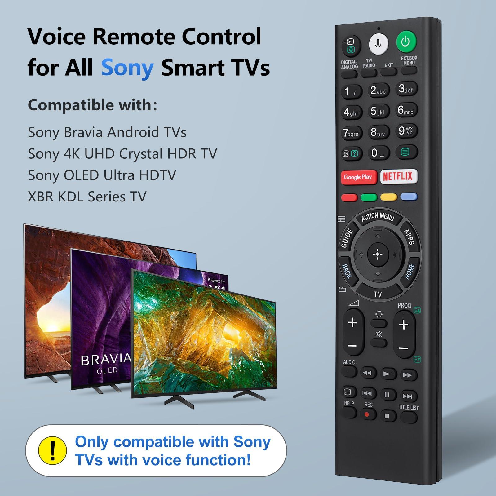 Voice Replacement Remote Control for Sony-Bravia-TVs，for All Sony 4K UHD LED LCD HD Smart TVs - Image 2
