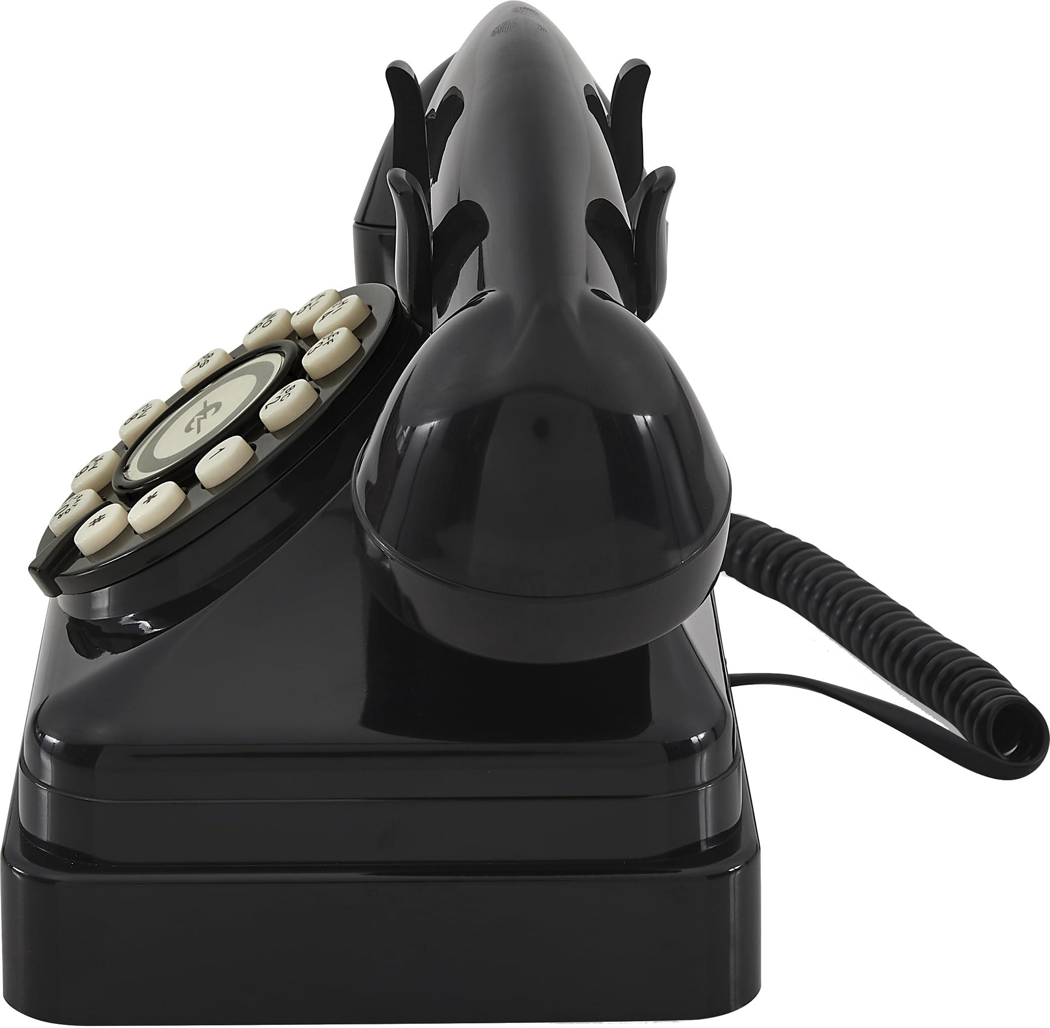 Crosley CR62-BK Kettle Classic Corded Desk Phone - Landline for Home with Retro Rotary Style, Black - Image 8