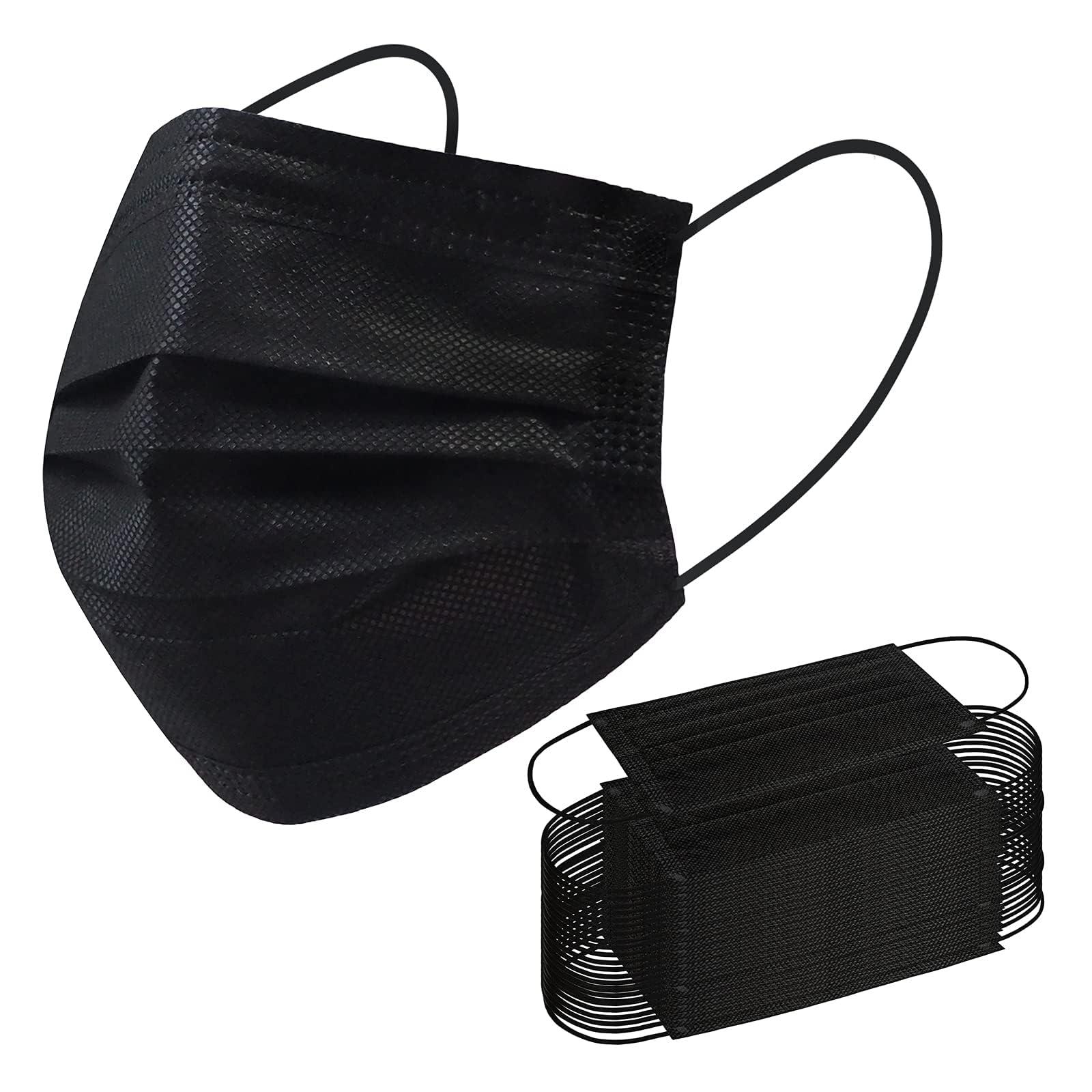 Borje Disposable Face Mask, 100 PCS Black Masks, 3 Ply Protection Face Masks - Image 8