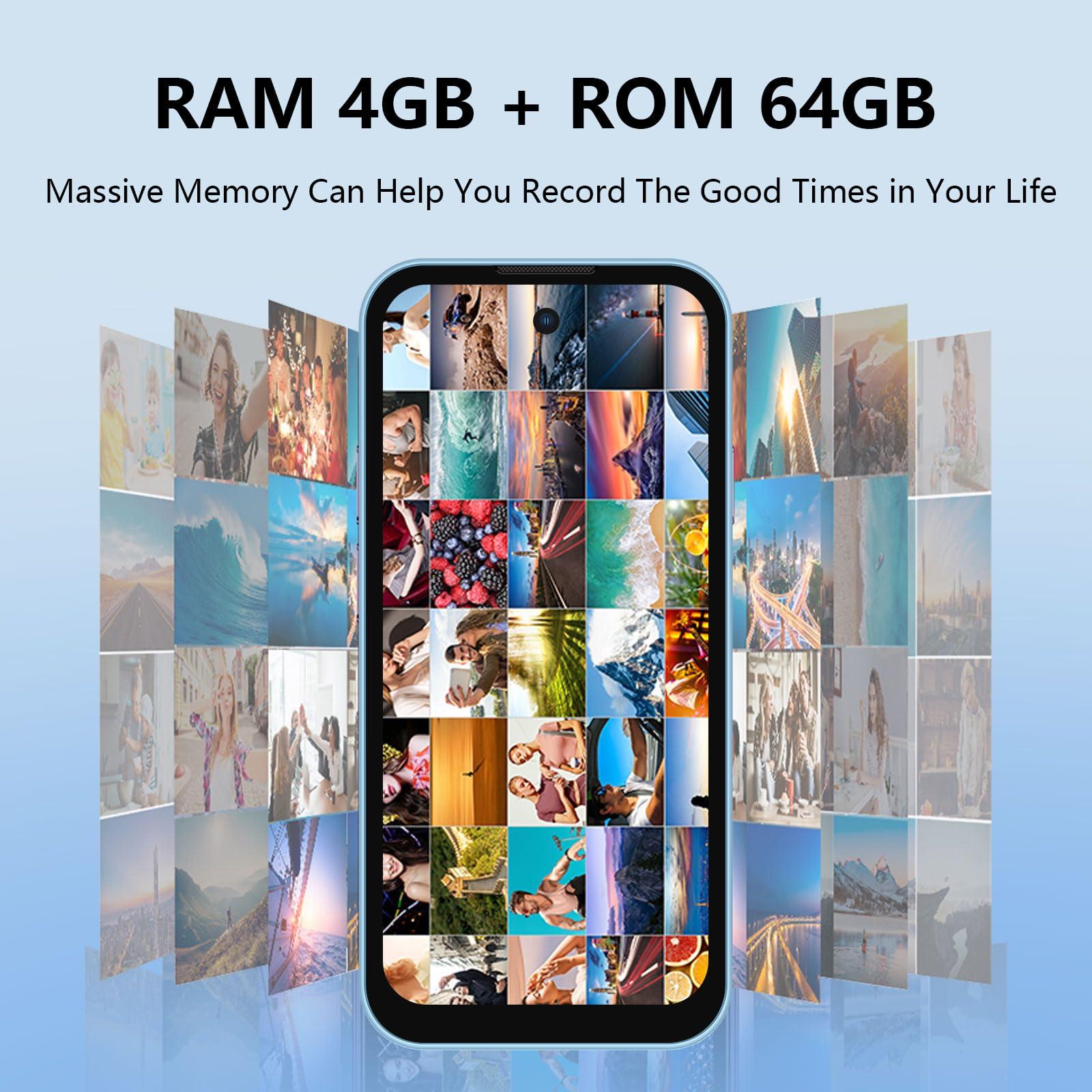 Mini Phone,Mini Smartphone 4G Unlocked with 3.88" HD Full Screen,4GB+64GB,2000mAh Battery,Dual SIM, Small Cell Phone, Mobile Phones for Kids, Best Gift for Kids - Pink - Image 3