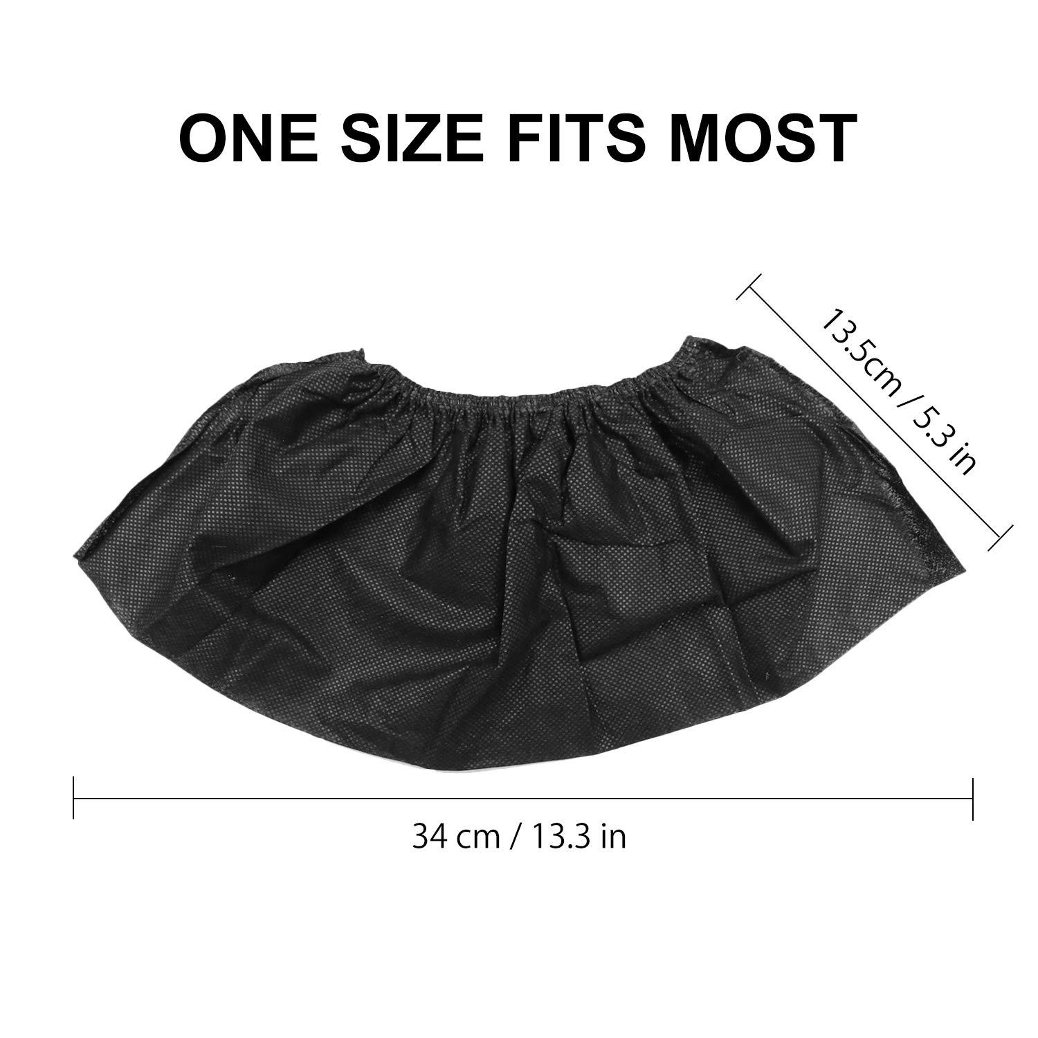 MAGIC DESIGN Professional Shoe Covers - 100 Pack | Sleek Black Disposable Boot and Shoe Booties | One Size Fits Most | Durable | Non Slip - Indoor/Outdoor (Black Color) - Image 5