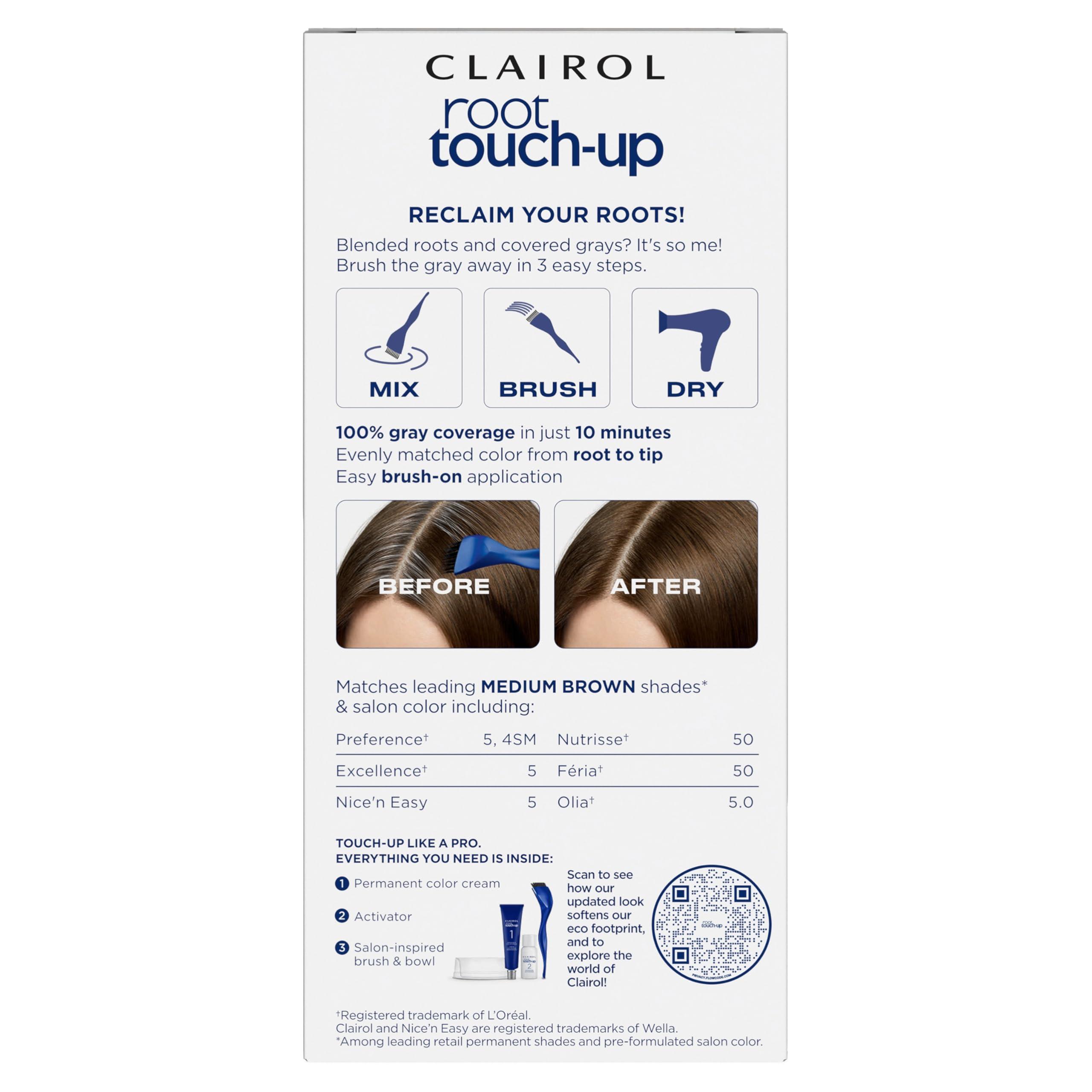 Clairol Root Touch-Up by Nice'n Easy Permanent Hair Dye, 5 Medium Brown Hair Color, (Pack of 1) - Image 2