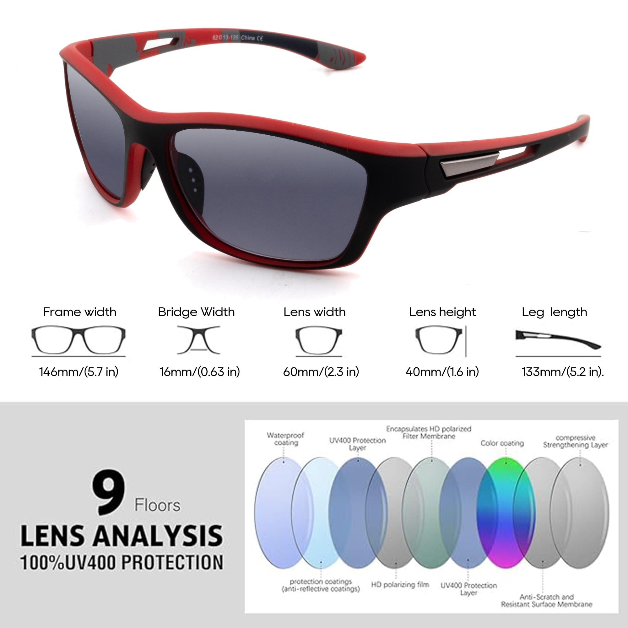 HIYANJN Reading Sunglasses for Men Women Outdoor Running Cycling Fishing Sport Full Frame Sun reader UV 400 Protection - Image 4