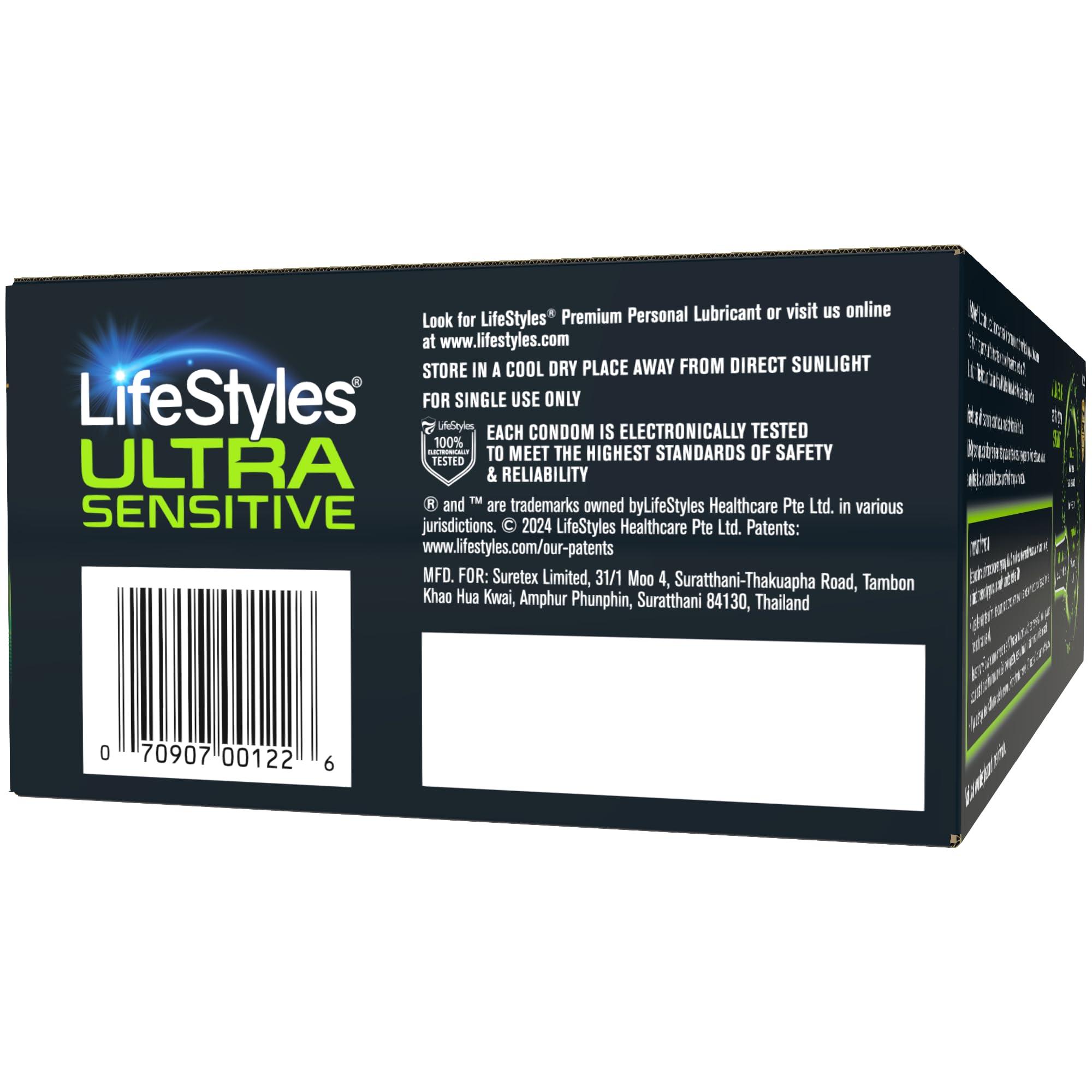 LifeStyles Ultra Sensitive Premium Lubricated Natural Latex Condoms Value Pack - 100 Count, 1 Pack - Triple Tested for Best Protection, Made with UltraGlide Silicone Lube - Image 5