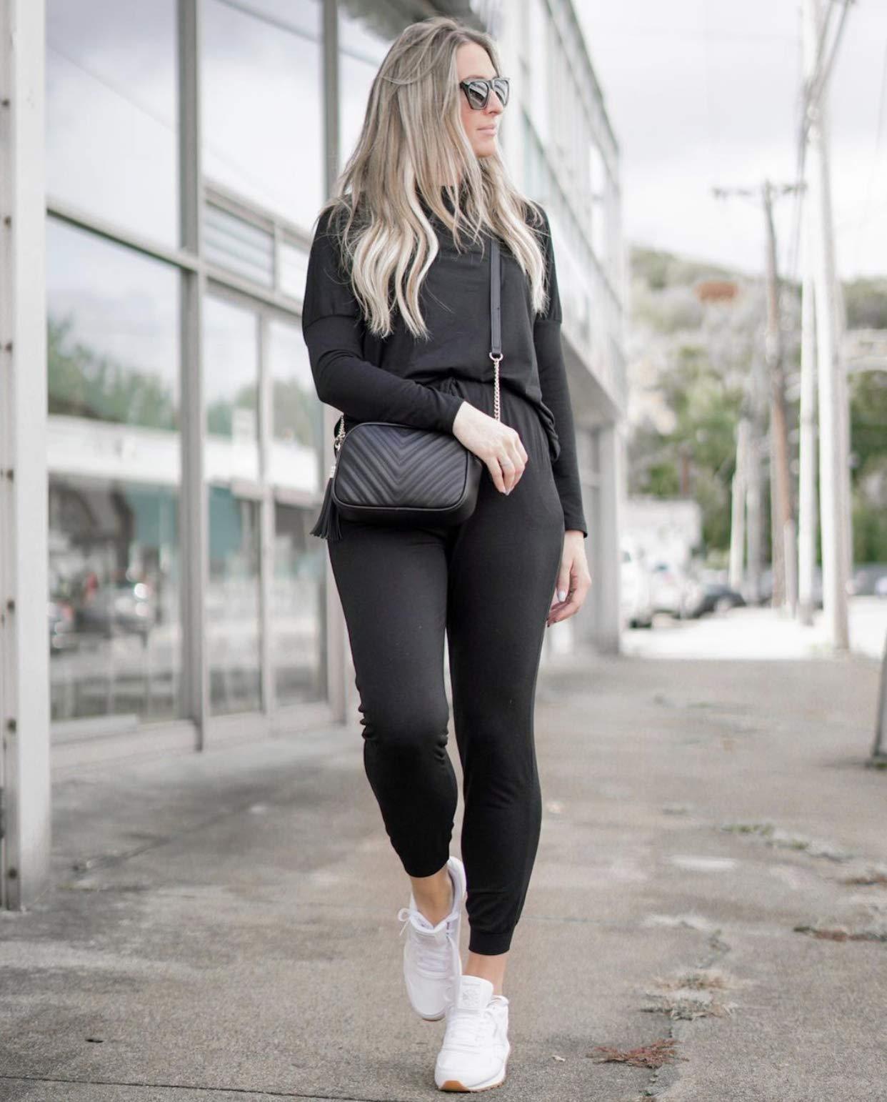 PRETTYGARDEN Women's Spring Fall 2 Piece Lounge Outfit Long Sleeve Crewneck Pullover Tops High Waisted Pants Set Tracksuit - Image 3