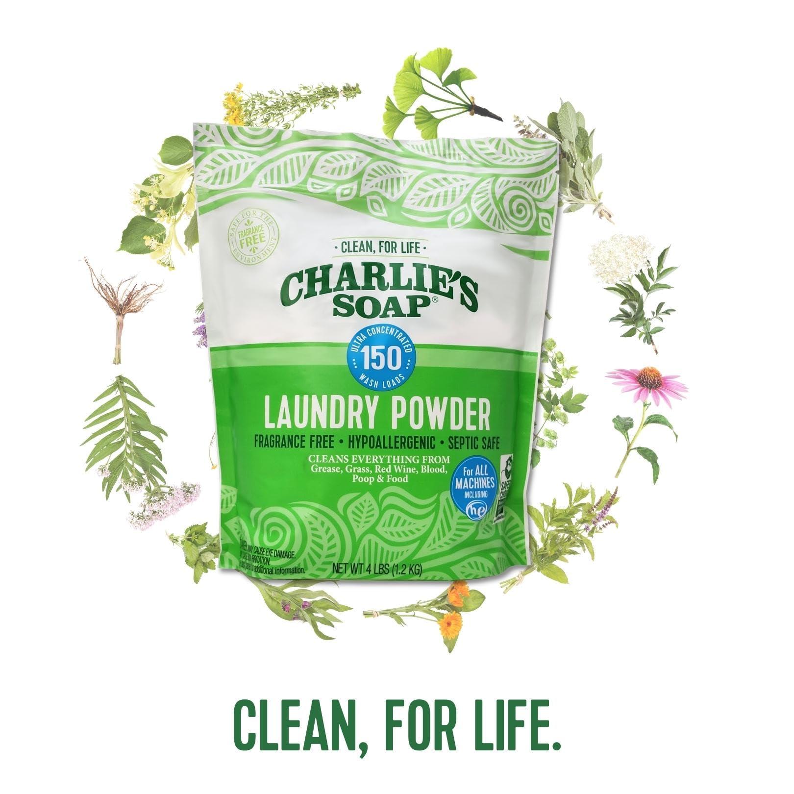 Charlie’s Soap Laundry Powder New (150 Loads, 1 Pack) Fragrance Free Hypoallergenic Plant Based Deep Cleaning Laundry Powder – Biodegradable Eco Friendly Sustainable Laundry Detergent - Image 9