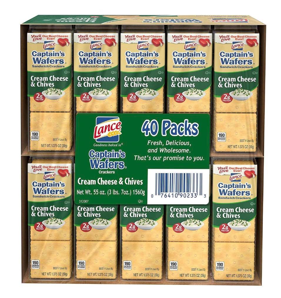 Lance Captain's Wafers Cream Cheese and Chives Crackers (40 pk)