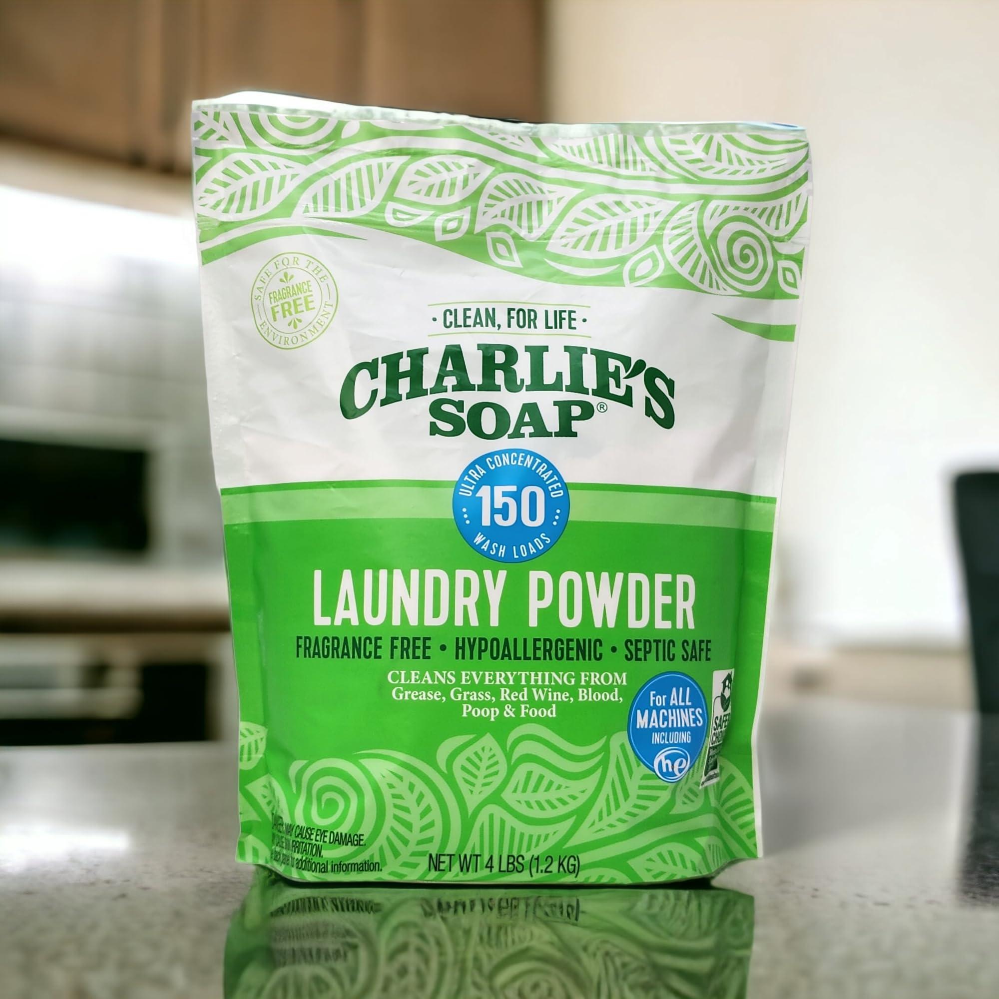 Charlie’s Soap Laundry Powder New (150 Loads, 1 Pack) Fragrance Free Hypoallergenic Plant Based Deep Cleaning Laundry Powder – Biodegradable Eco Friendly Sustainable Laundry Detergent - Image 8