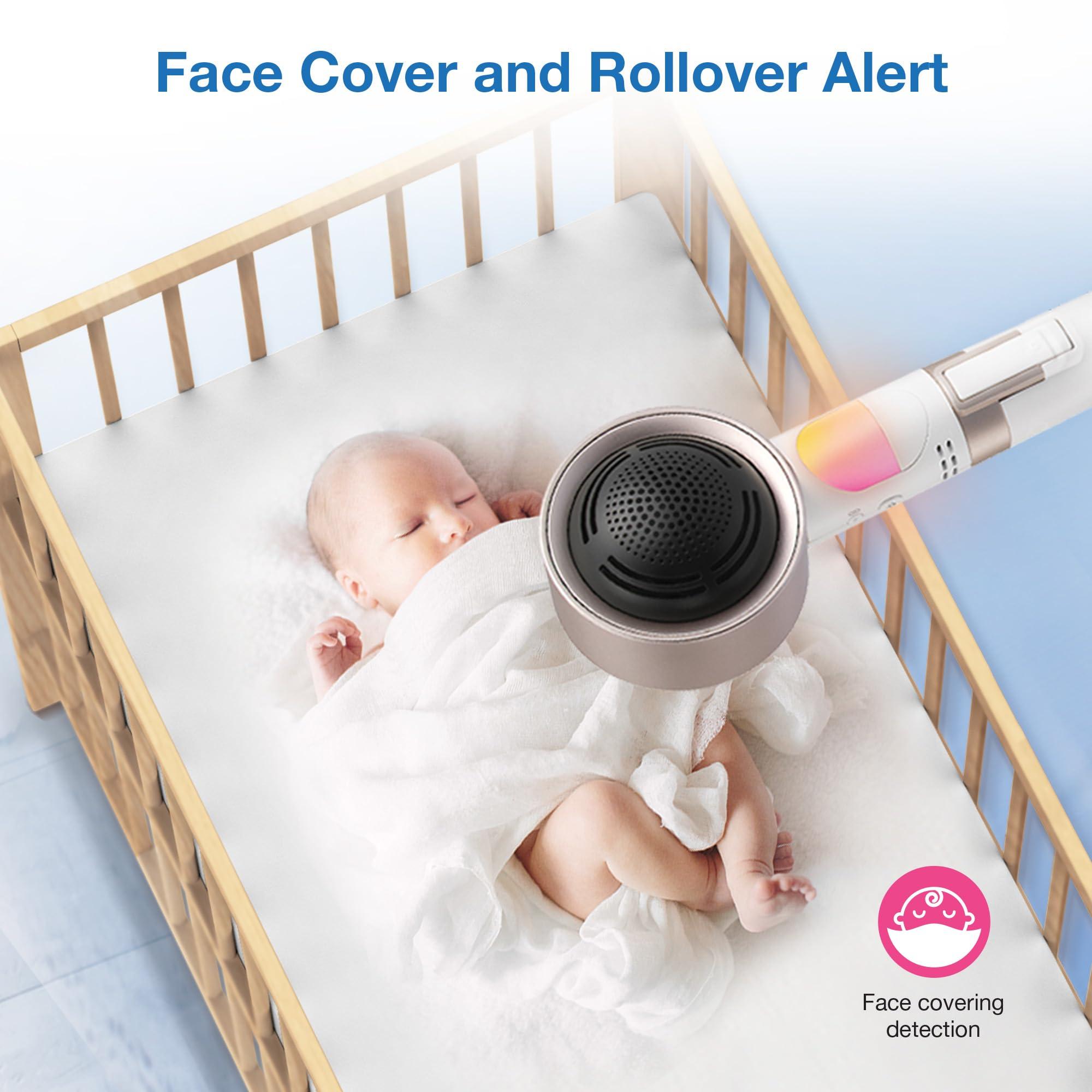 VTech V-Care VC2105 1080p FHD Over-The Crib Mount Smart Baby Monitor 5” 720p LCD Screen,Table Stand,Remote Access,Versatile Placement,Intelligence Detection, Sleep Analysis,18hrs Recording,with WiFi - Image 7