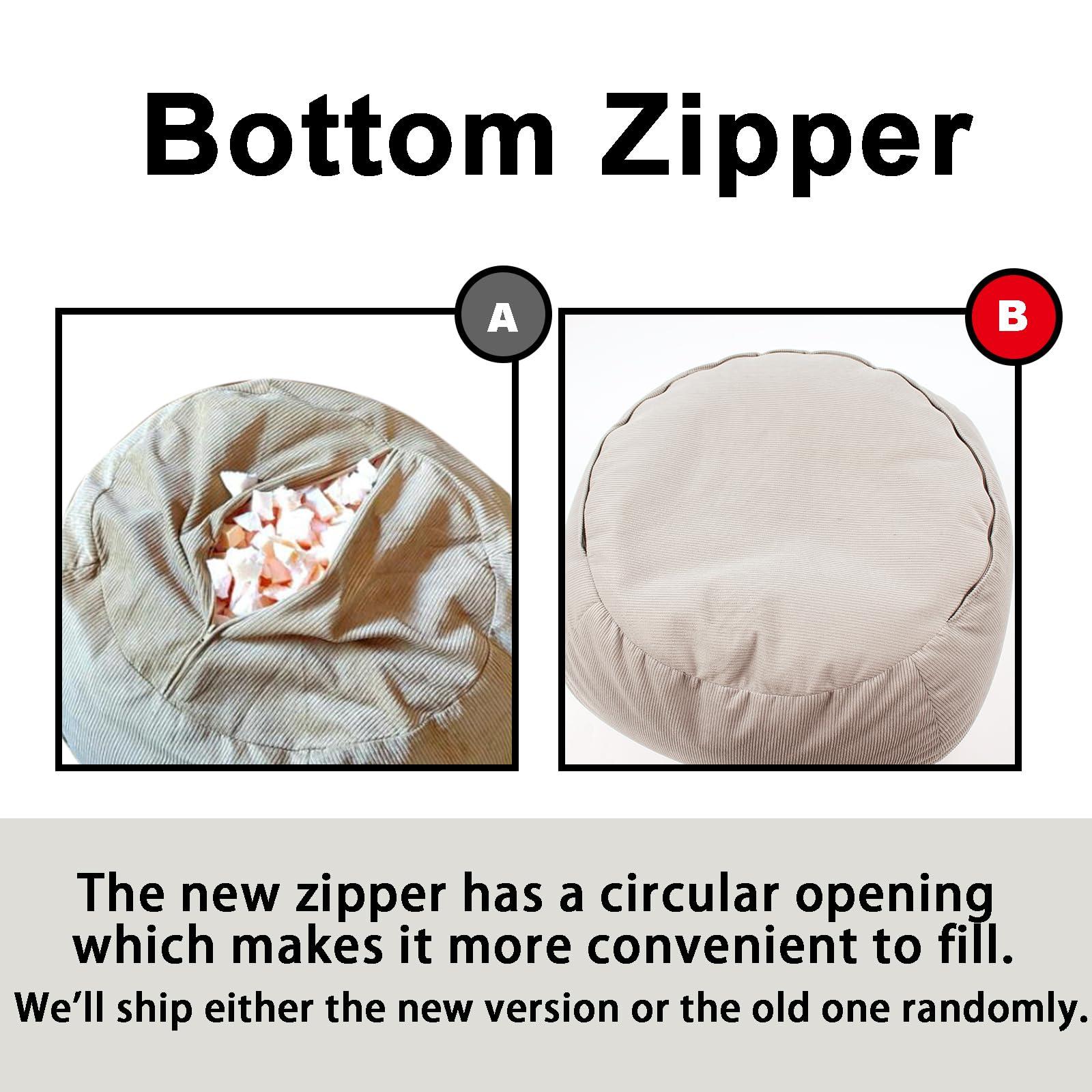 LPMOERA Stuffed Animal Storage Bean Bag Chair Cover (No Filler) for Kids and Adults.Pets Dogs/Cats Lazy Beds.Soft Premium Corduroy Stuffable Bean Bag for Organizing Children Plush Toys or Memory Foam - Image 7
