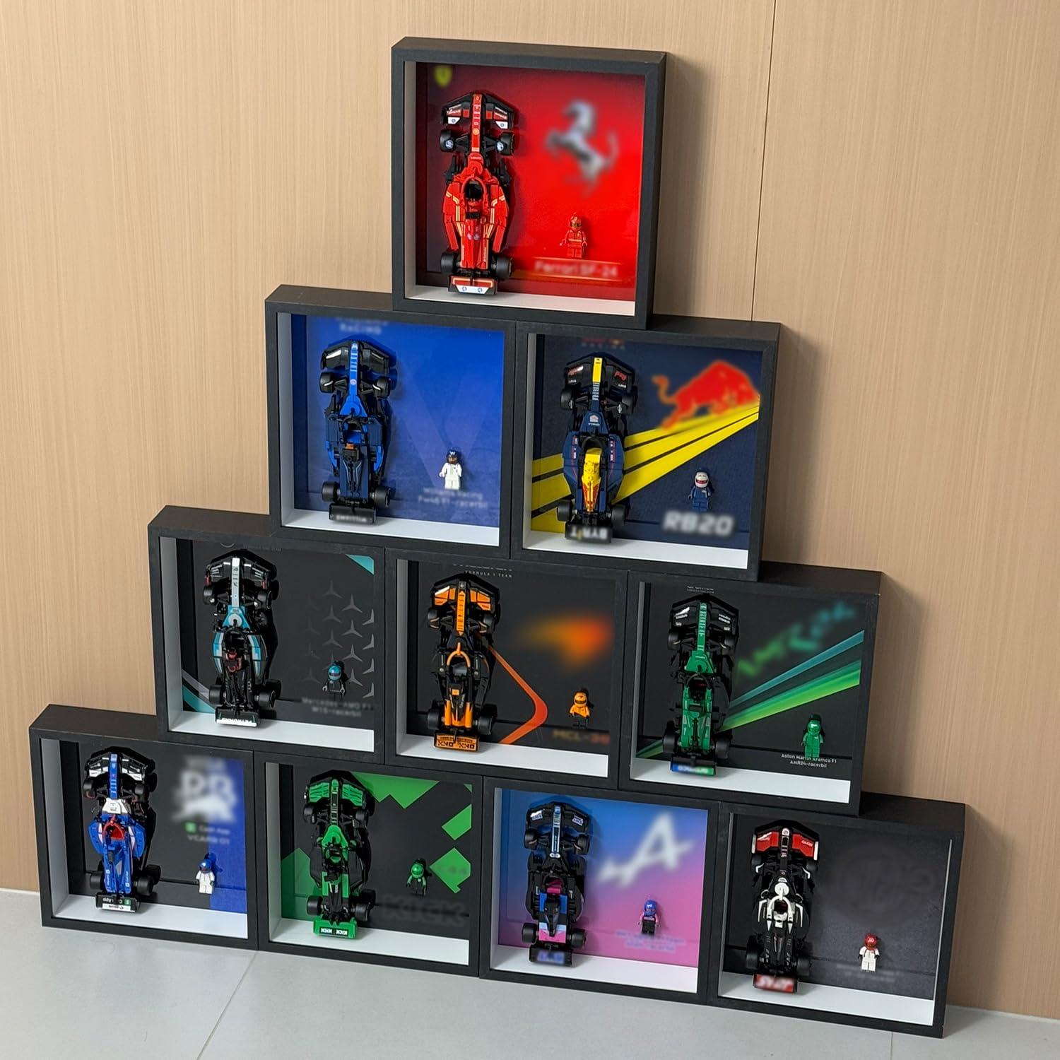 iLuane Display Wallboard for Speed Champions Ferrari SF-24 F1 Race Car Toys - Building Sets 77242, Adult Collectibles Wall Mount, Home or Office Décor (No Car Included) - Image 5