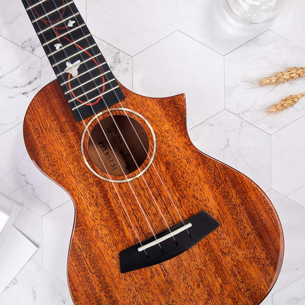 Enya Tenor Ukulele 26 Inch AAA Solid Mahogany Cutaway Gloss Ukelele for beginner Intermediate Advanced(EUT-M6) - Image 5