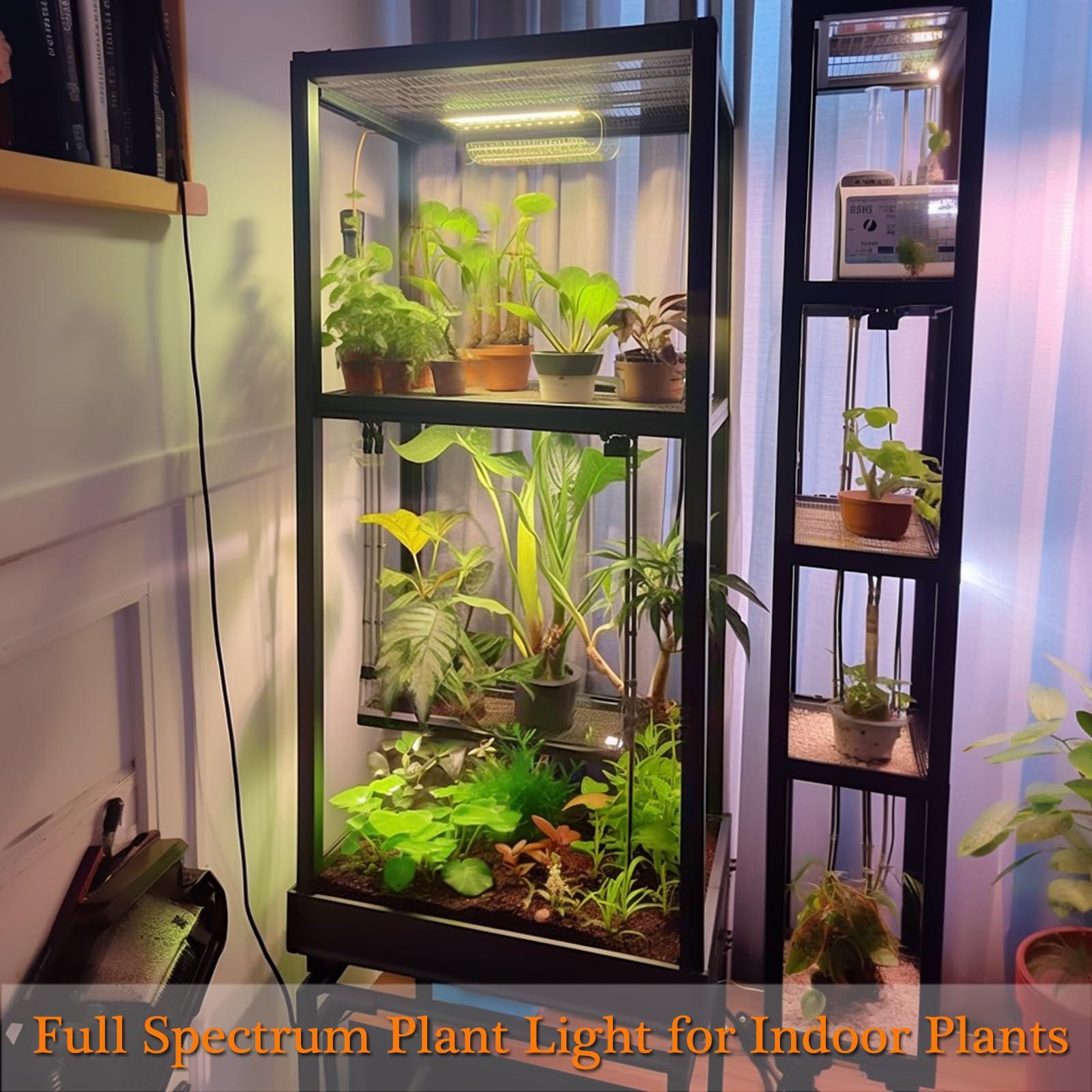 Grow Light,40W Ultra-Thin Panel Grow Lights for Indoor Plants ,316LEDs Full Spectrum Grow Lights for Under Cabinet Plant, Grow Lamp With 3/9/12H Timer ,10 Dimmable Levels for Plants Growing (4pcs) - Image 8