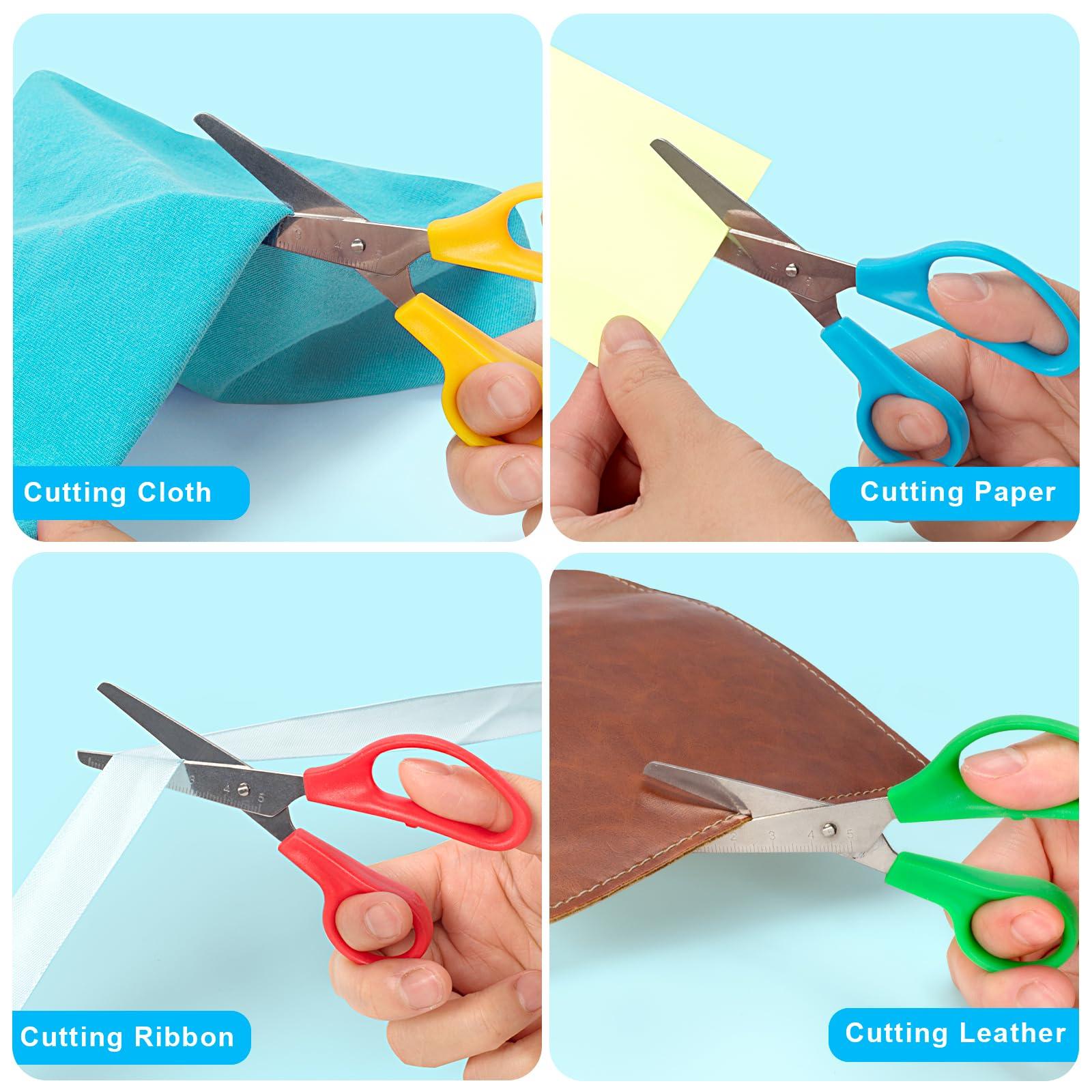 Toidgy 50 Pack Kids Scissors, 5 Inch Scissors Bulk for School, Blunt Tip Scissors for Kids Student Teacher,Kids Safety Scissor for Preschool Classroom Office Home,School Supplies Craft Cutting Paper - Image 6