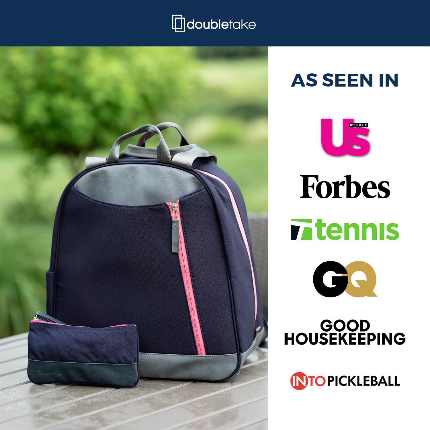 Doubletake Melbourne Tennis Backpack/Tote | Designer Tennis Bag for Women | Fits 2 Racquets with Large Capacity for Accessories - Image 5