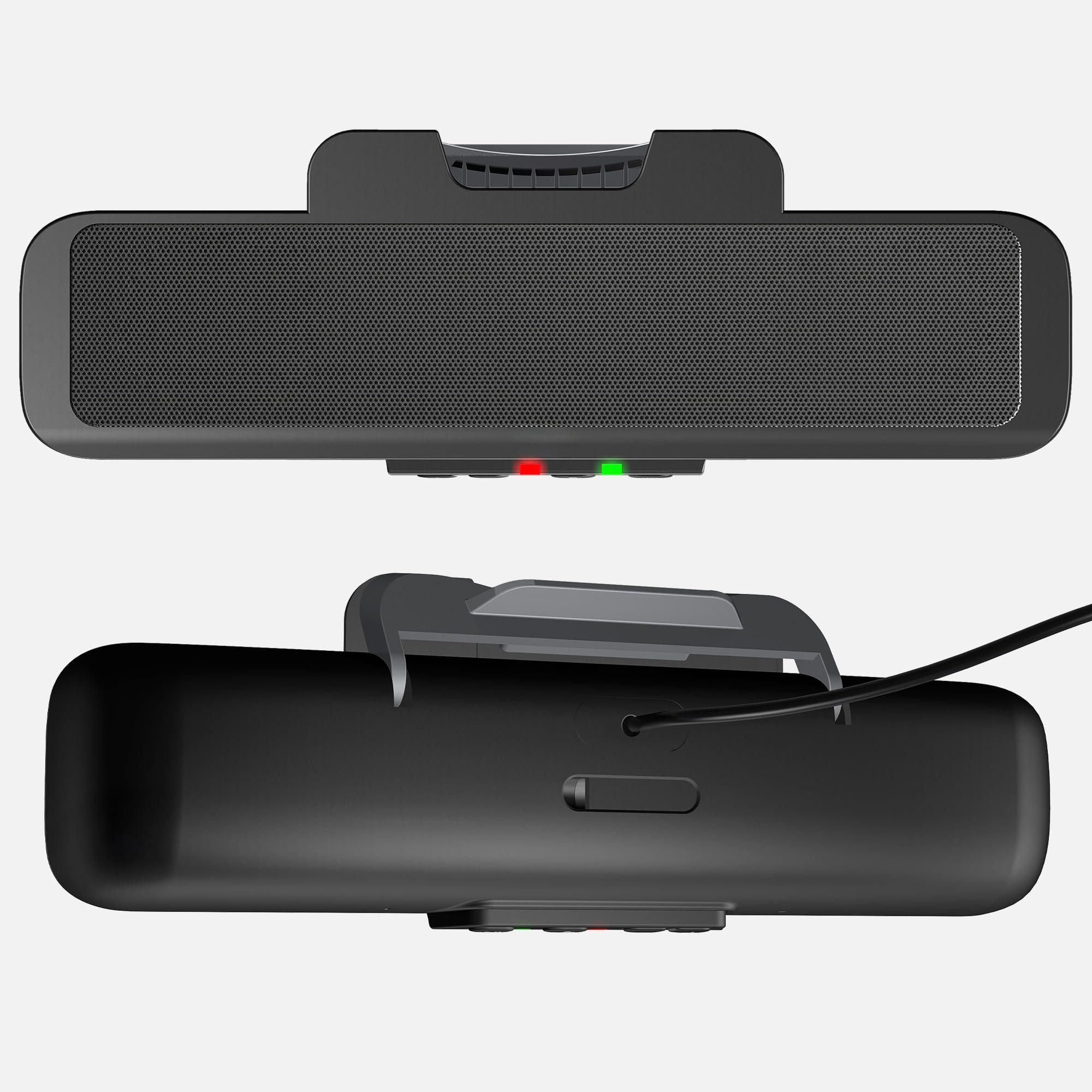 Cyber Acoustics USB Speaker Bar (CA-2890) – Stereo USB Powered Speaker, Easily Clamps to Monitor, Convenient Controls - Image 8