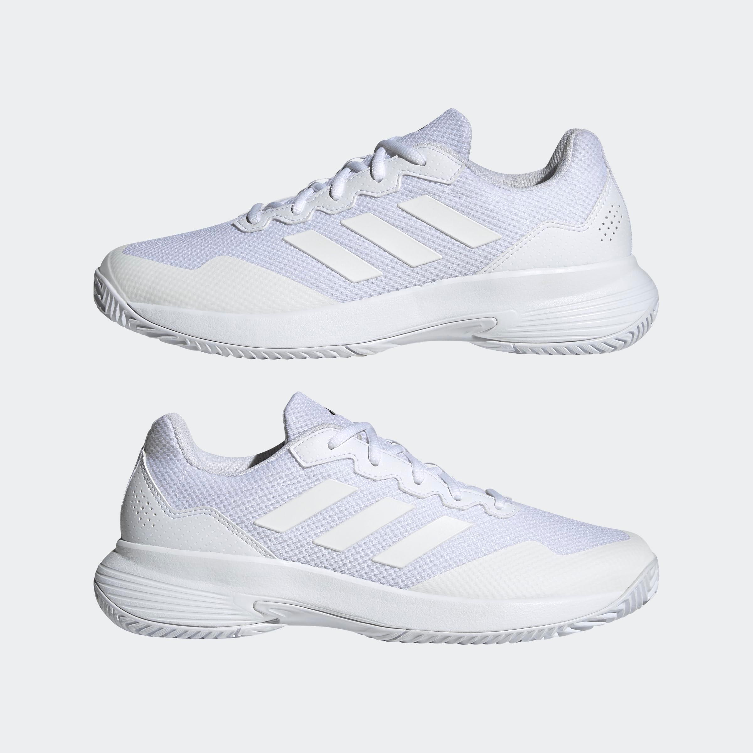 adidas Mens Gamecourt 2 Tennis Sneakers Shoes - White - Image 10